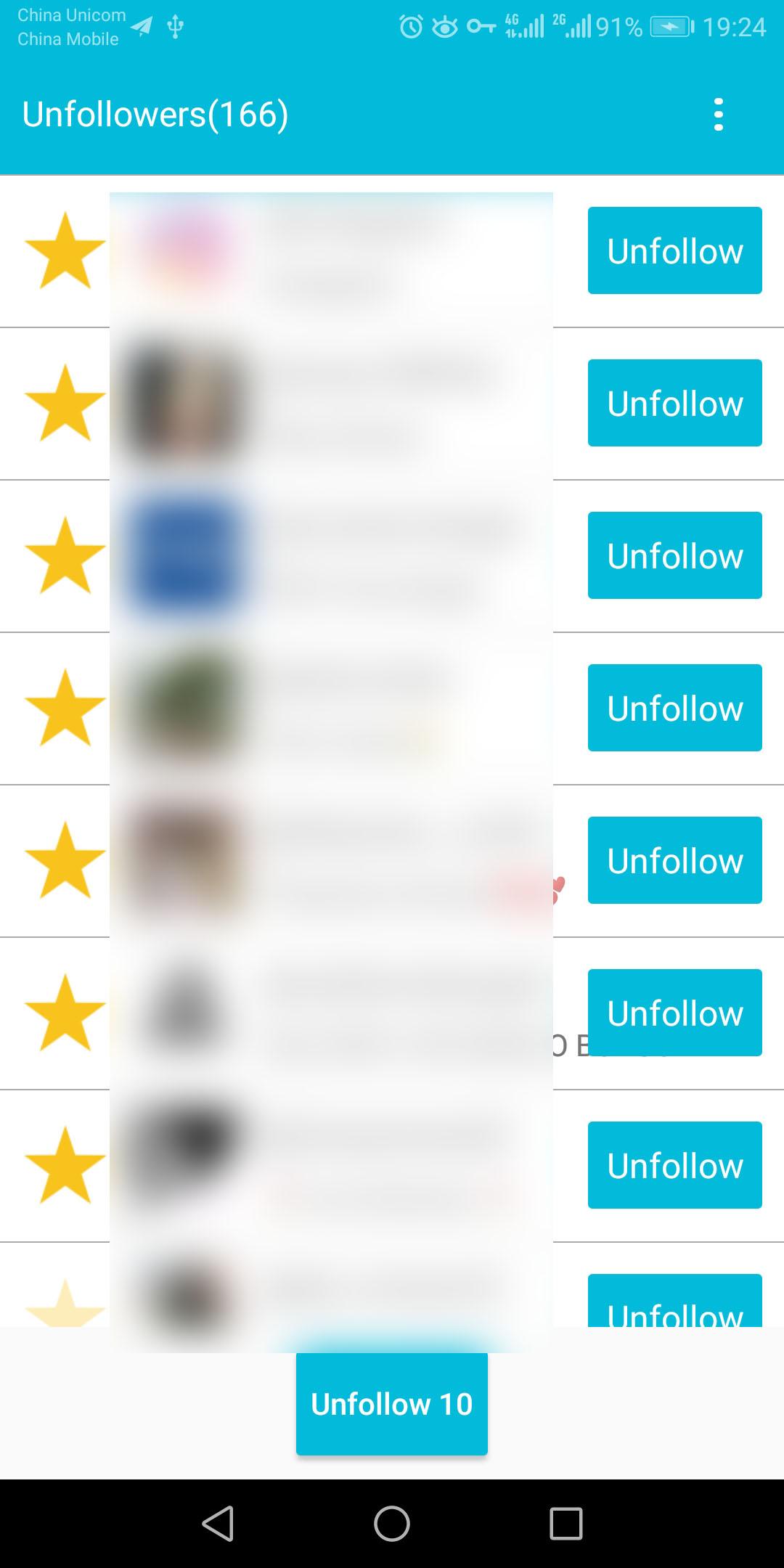 اسکرین شات 6 برنامه Unfollow Users Plus