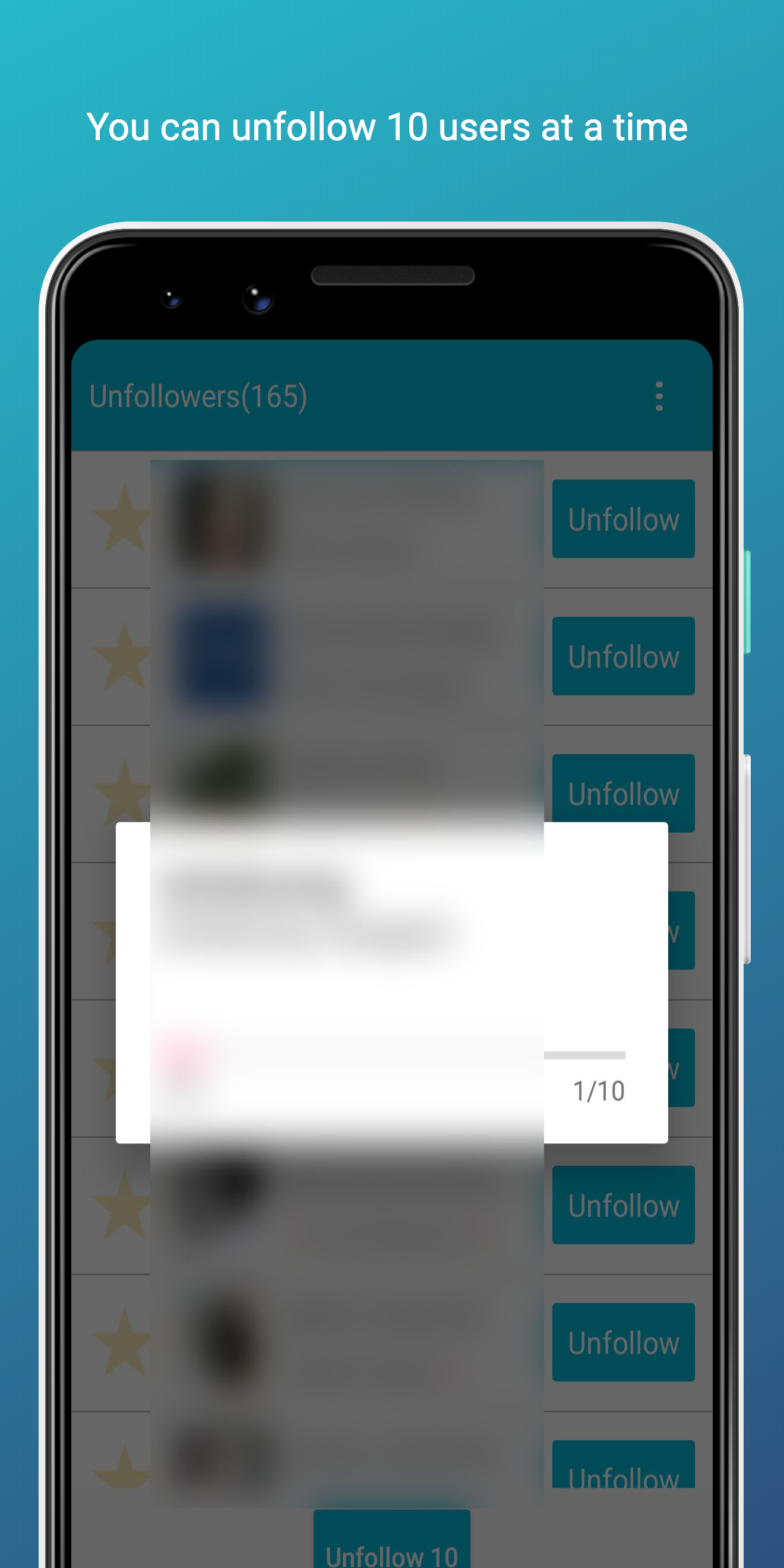 اسکرین شات 2 برنامه Unfollow Users Plus