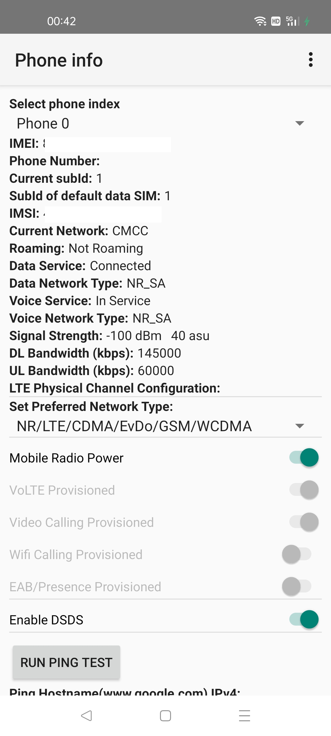 اسکرین شات 2 برنامه 5G Setting