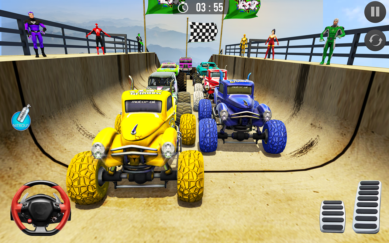 اسکرین شات 3 برنامه Superhero Game: Car Stunt Game