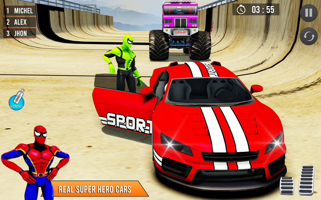 اسکرین شات 3 برنامه Mega Ramp Car Stunts Games