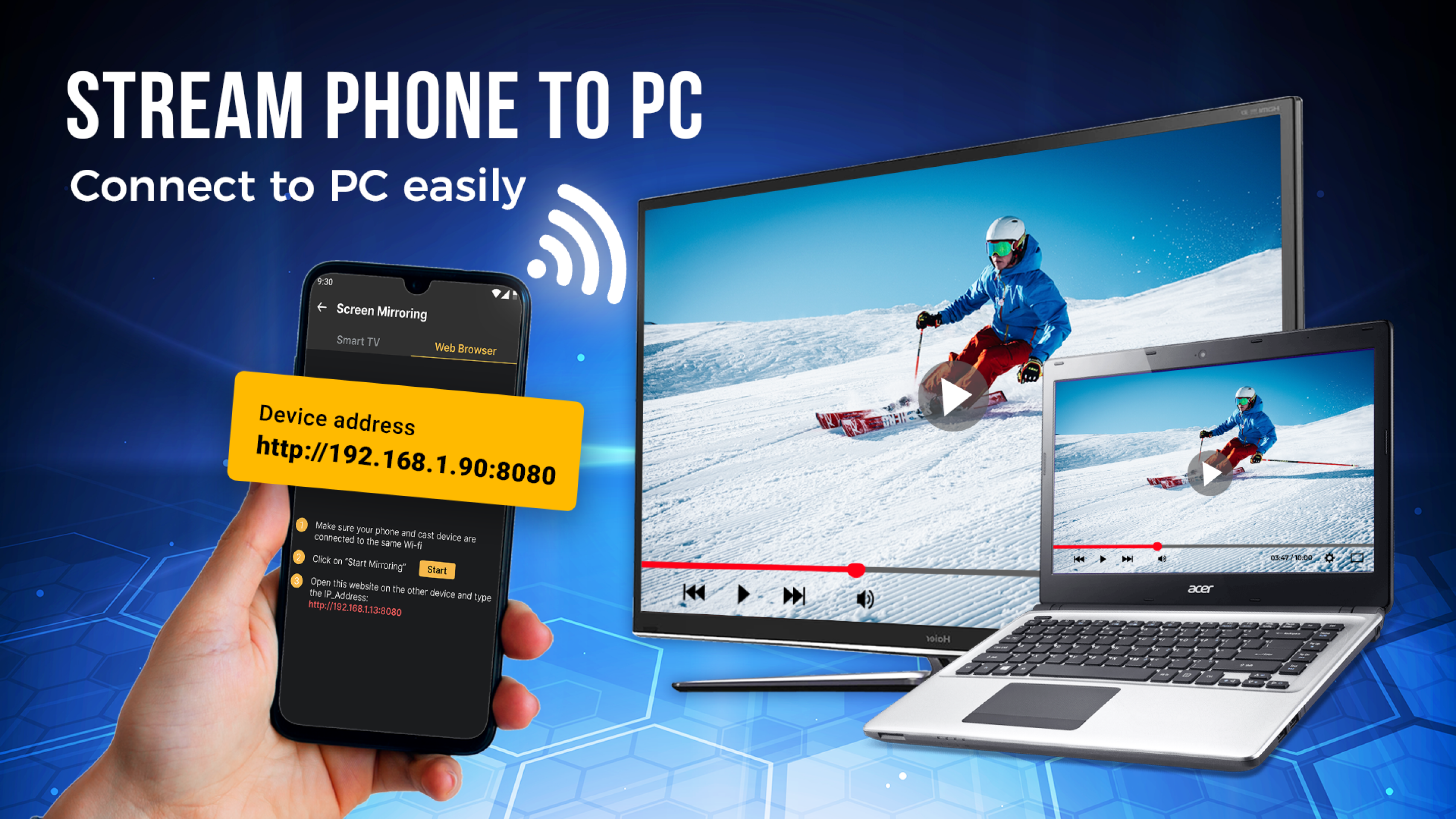 اسکرین شات 2 برنامه Cast to TV & Screen Mirroring