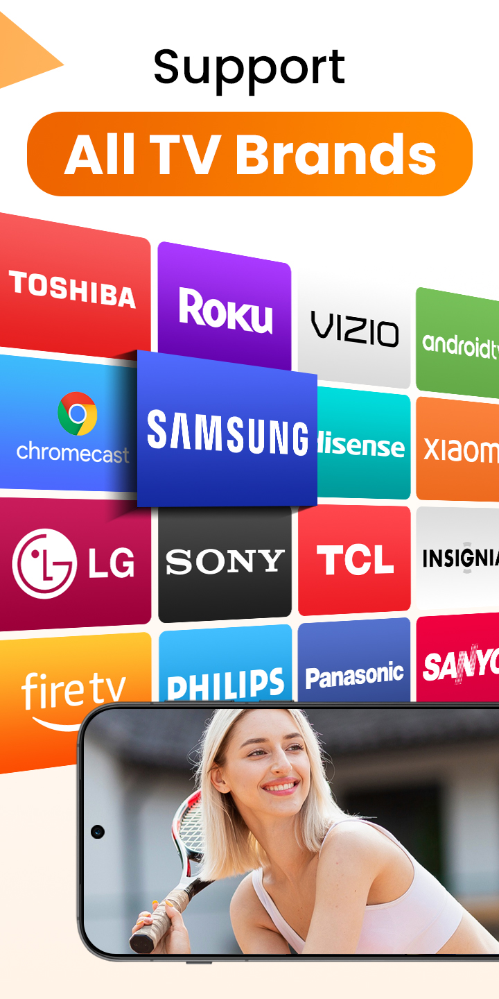 اسکرین شات 2 برنامه Cast to TV - Screen Mirroring