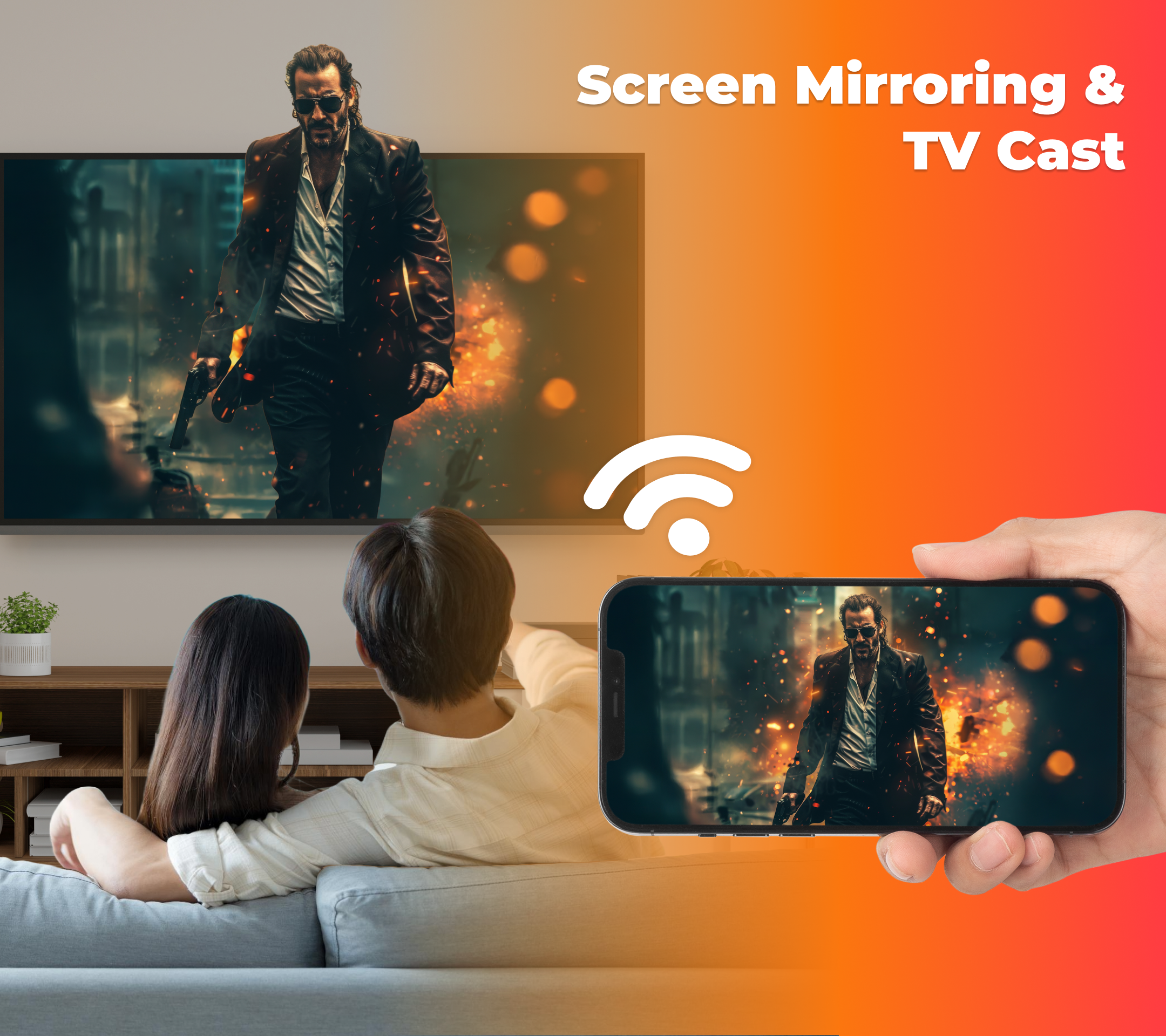 اسکرین شات 1 برنامه Screen Mirror & TV Connect