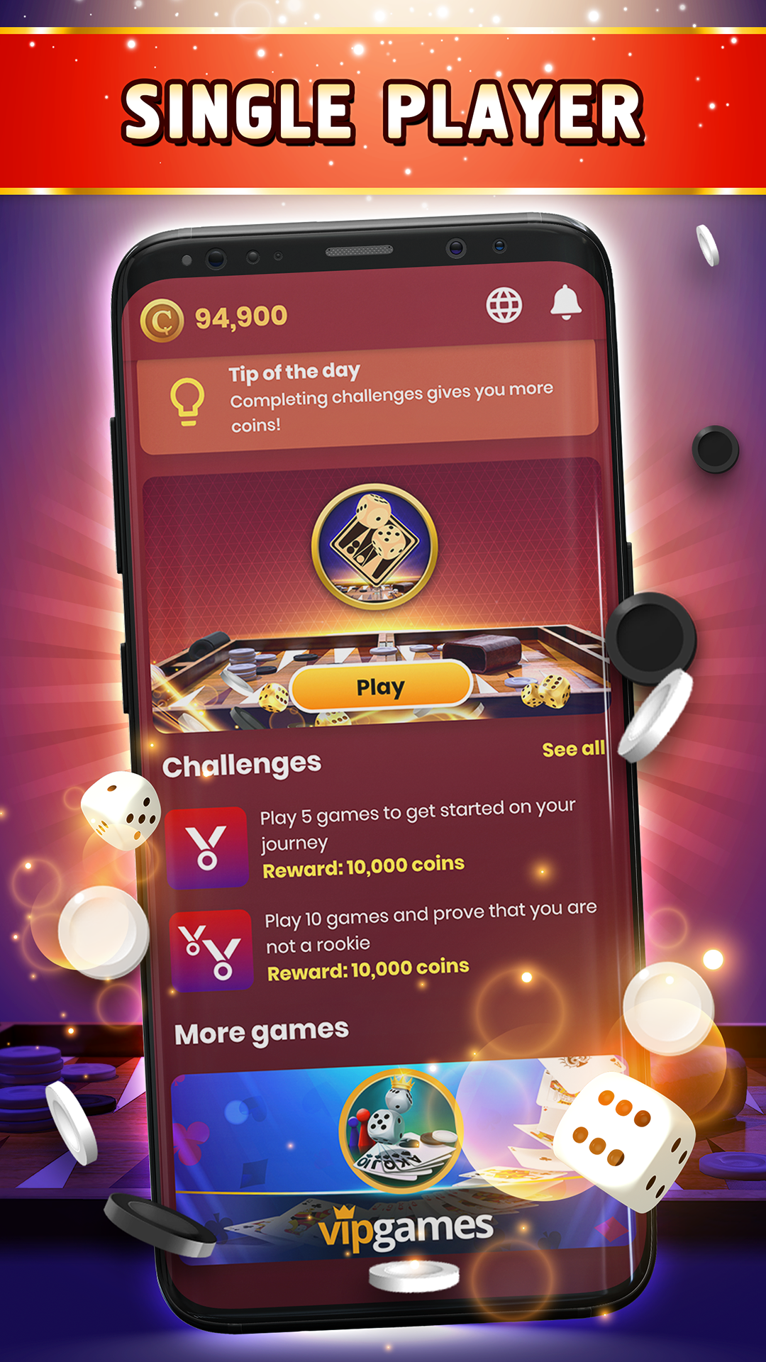 اسکرین شات 4 بازی VIP Backgammon : Play Offline