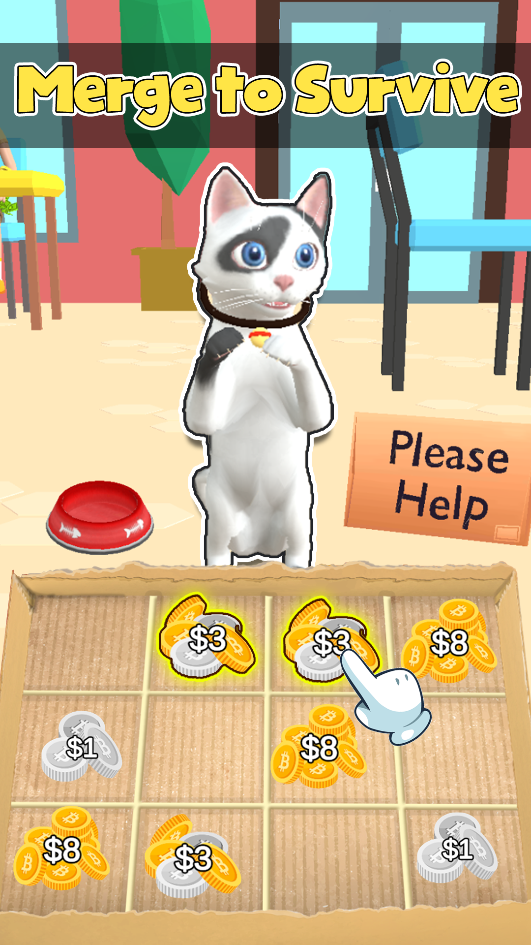 اسکرین شات 3 بازی Cat Life: Merge Money