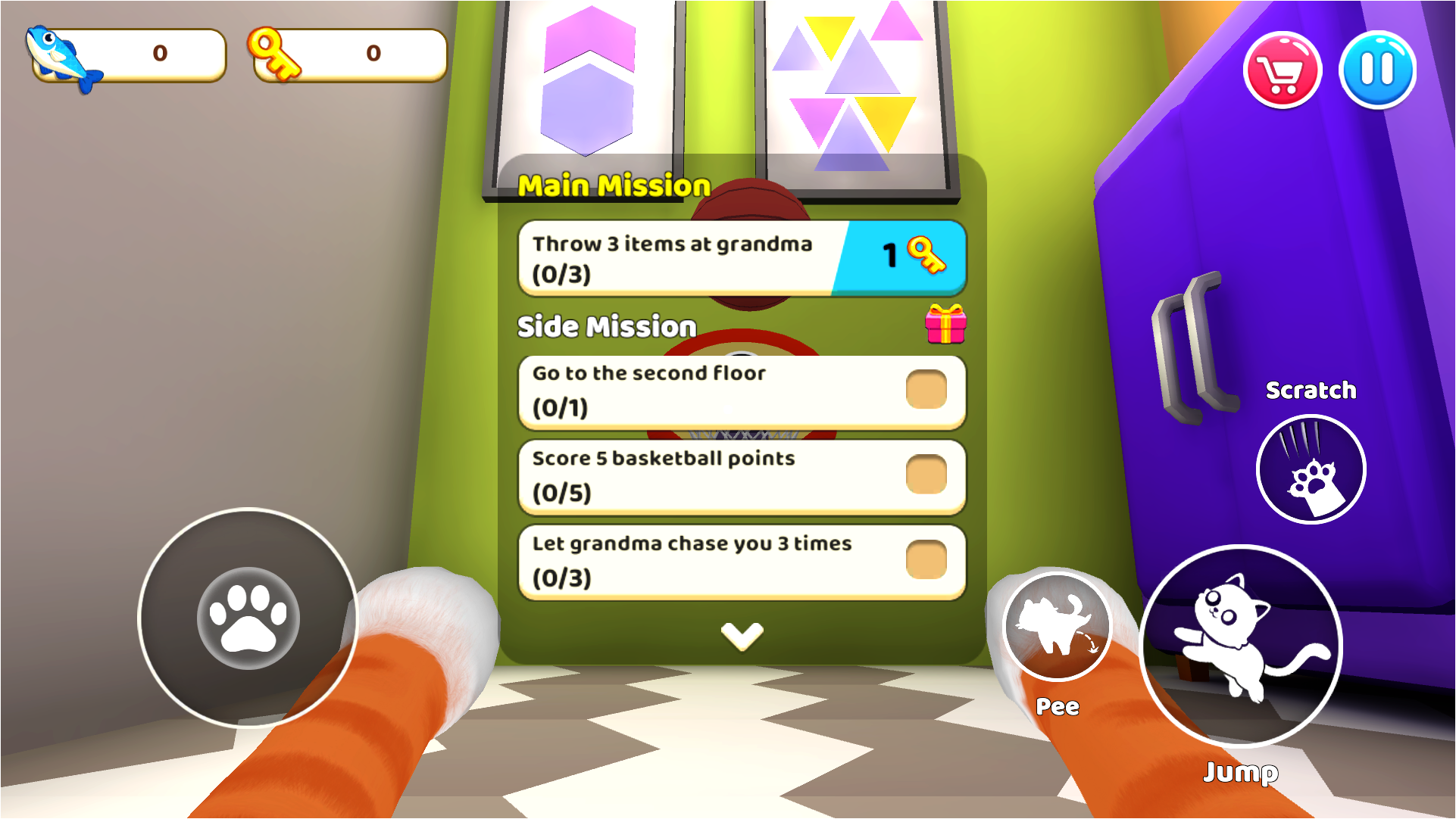 اسکرین شات 1 بازی Cat Mayhem: Gran’s Angry