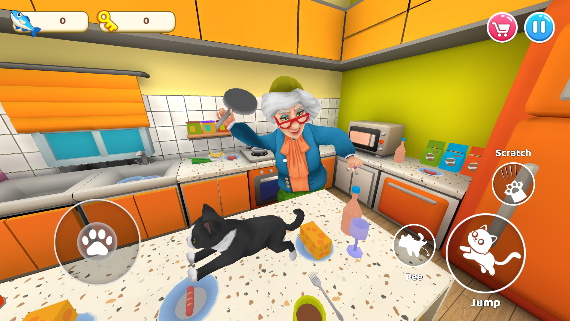 اسکرین شات 7 بازی Cat Mayhem: Gran’s Angry