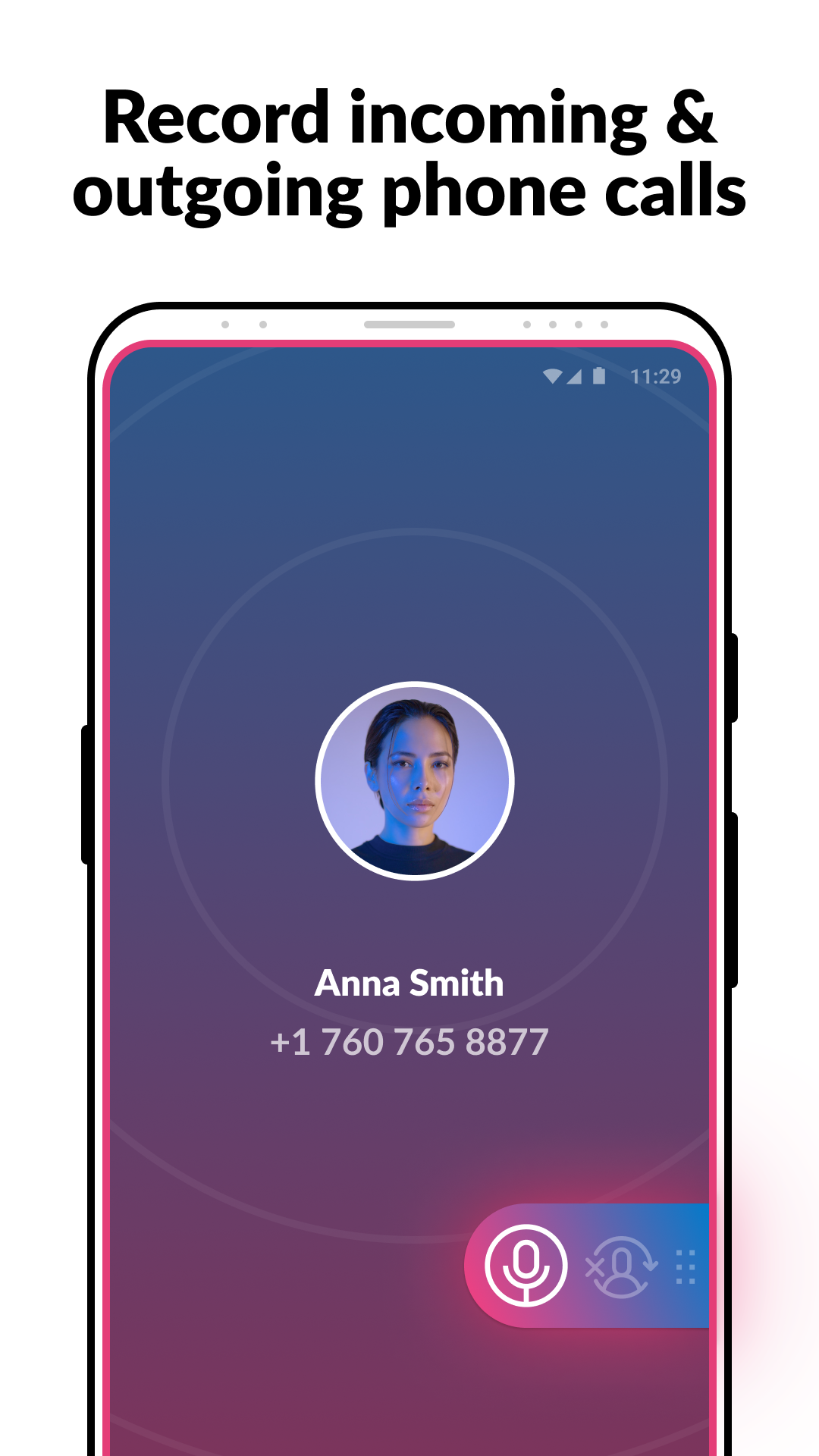 اسکرین شات 1 برنامه Call Recorder - Cube ACR