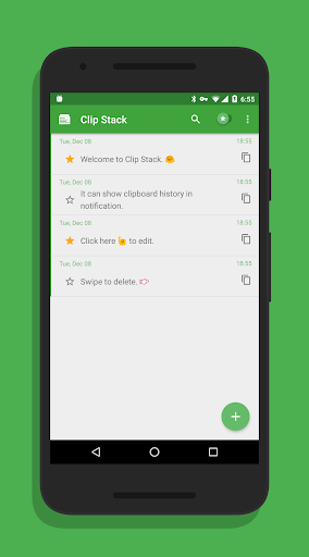 اسکرین شات 1 برنامه Clip Stack - Clipboard Manager (Free, No-Ads)
