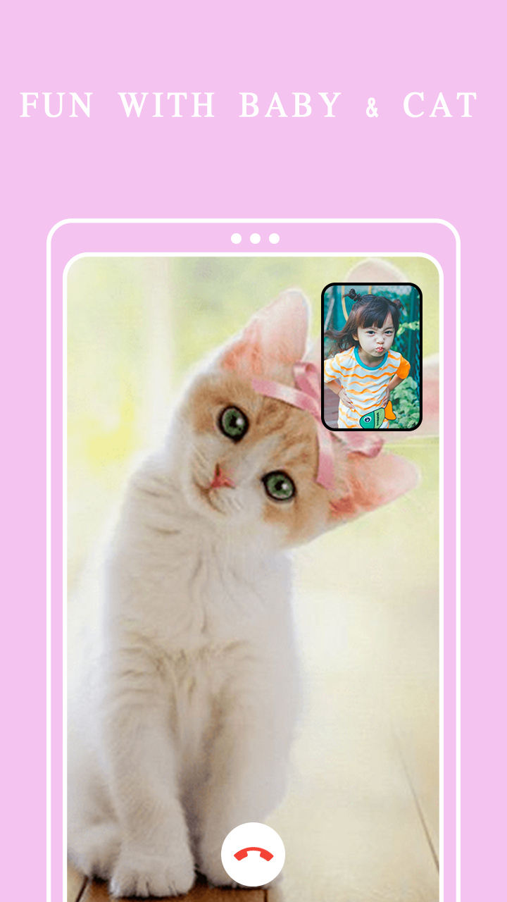 اسکرین شات 4 برنامه Cat Fake Video Call Cat Game