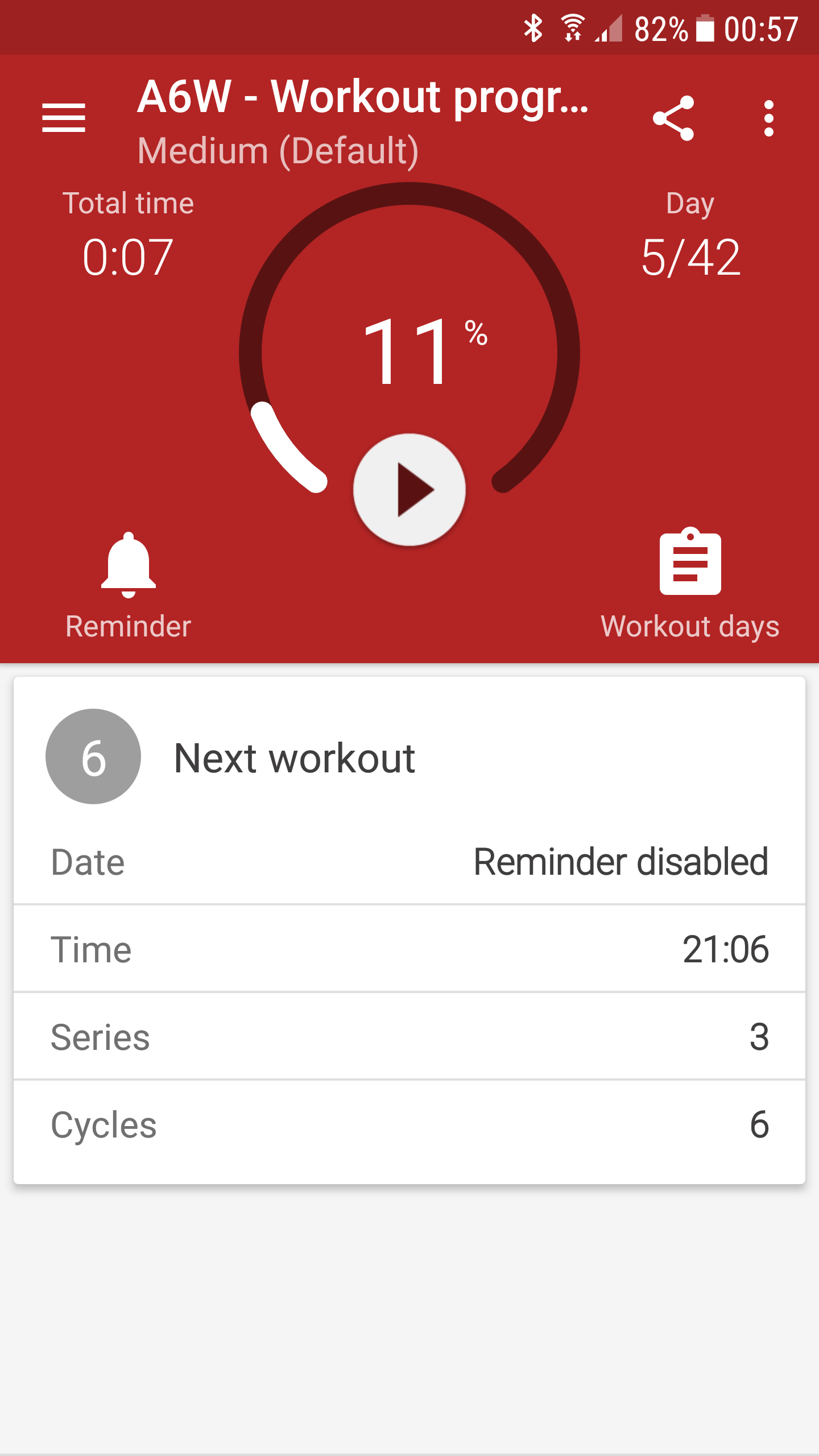 اسکرین شات 2 برنامه Abs workout A6W - flat belly