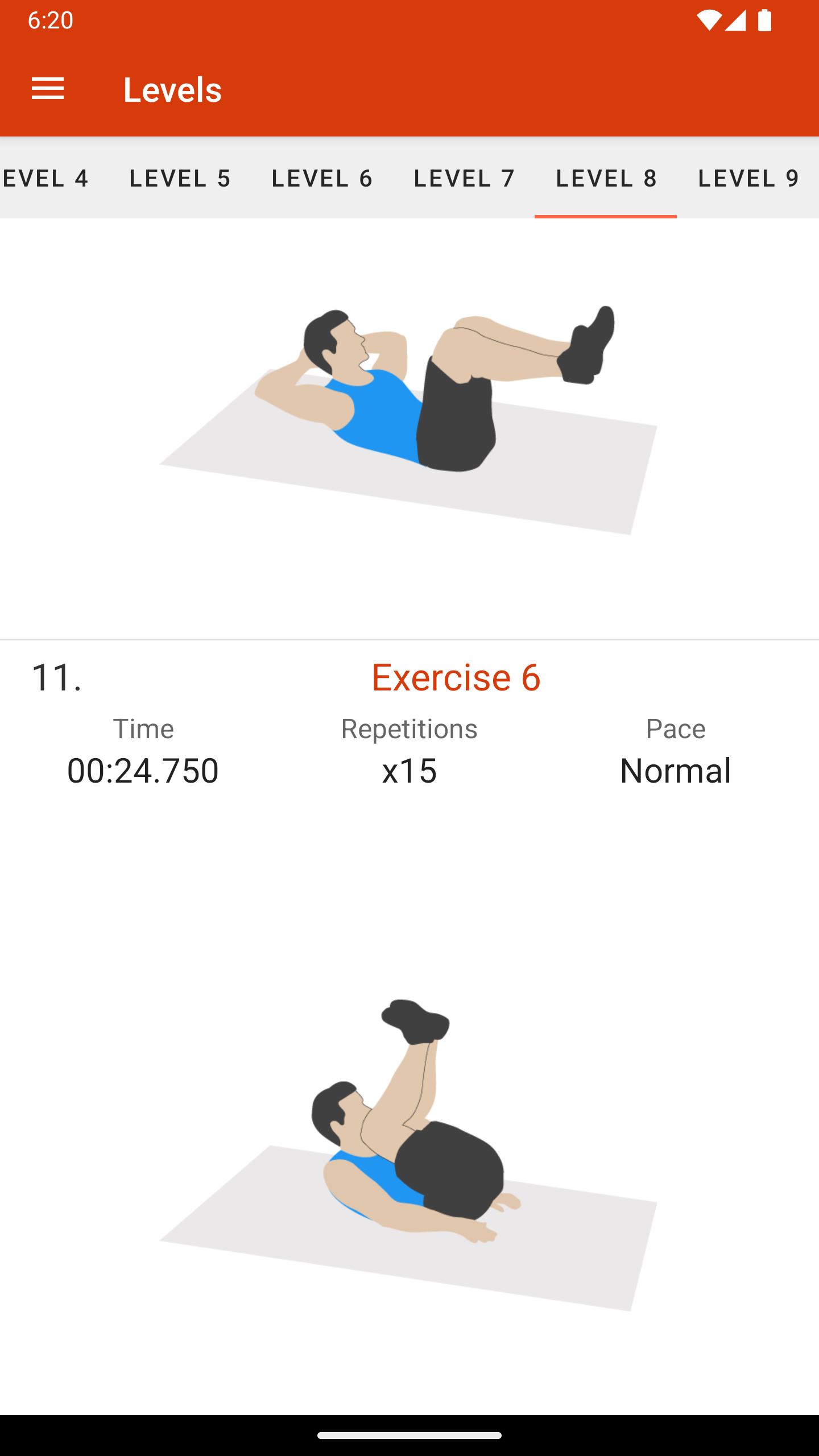 اسکرین شات 4 برنامه Abs workout ABS II - lose fat