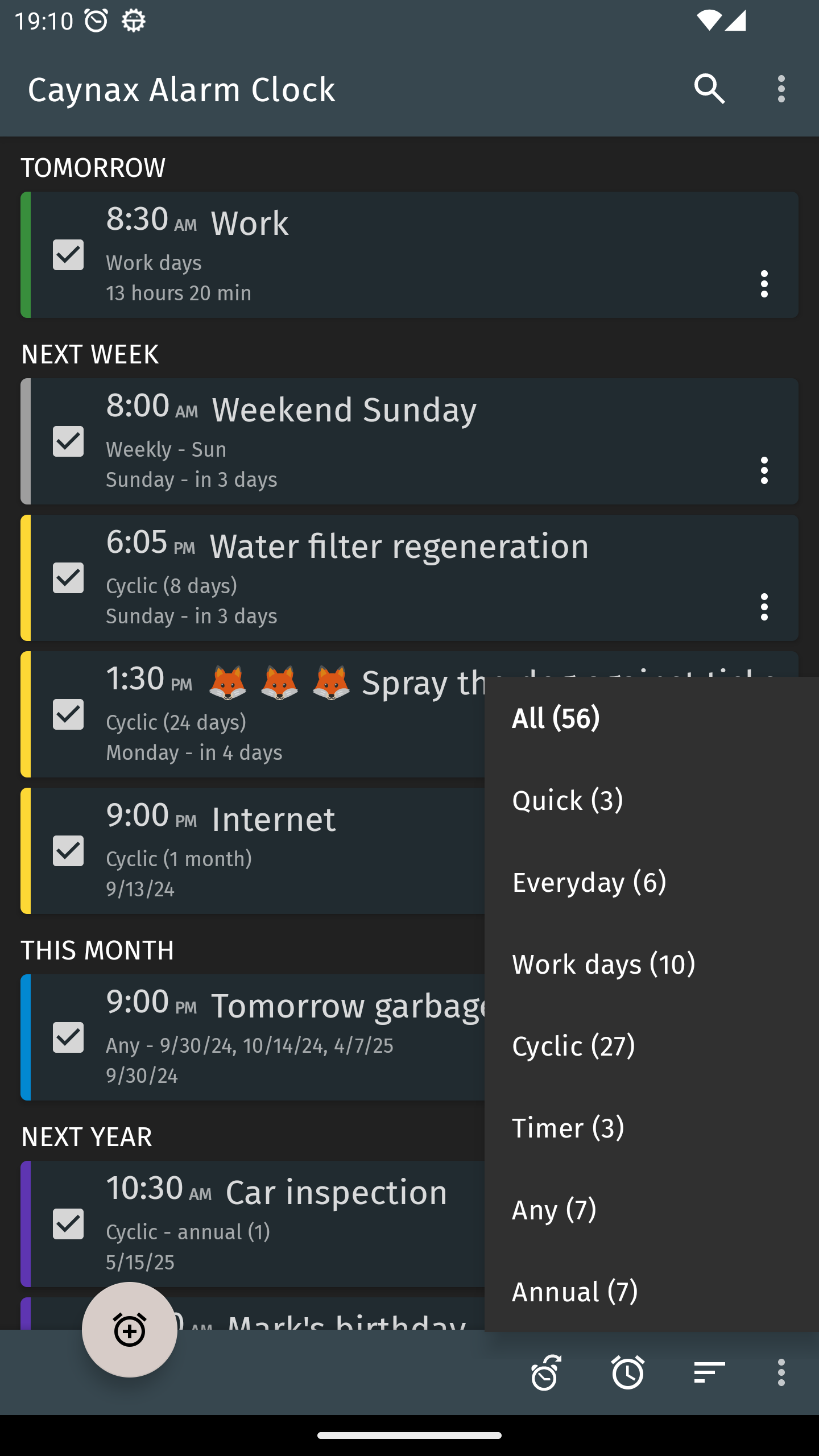 اسکرین شات 1 برنامه Alarm clock + calendar + tasks
