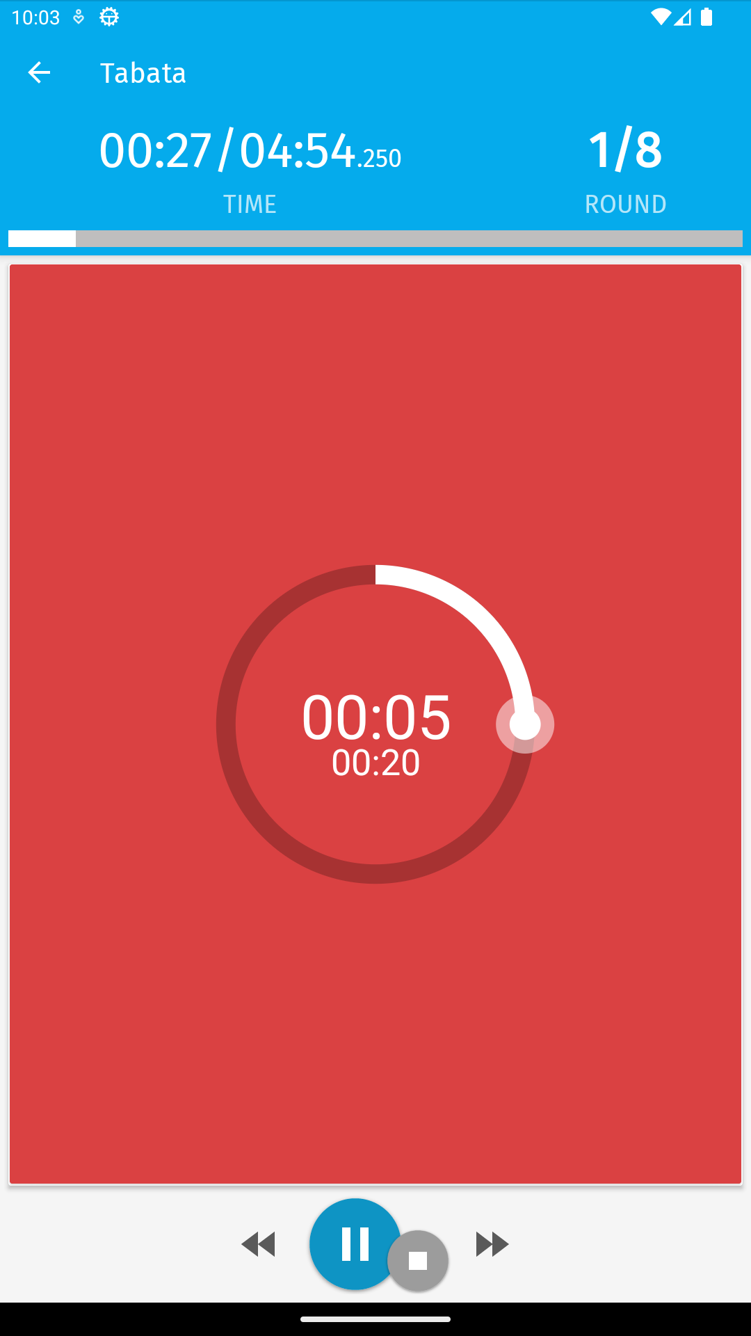 اسکرین شات 1 برنامه Tabata HIIT  interval timer