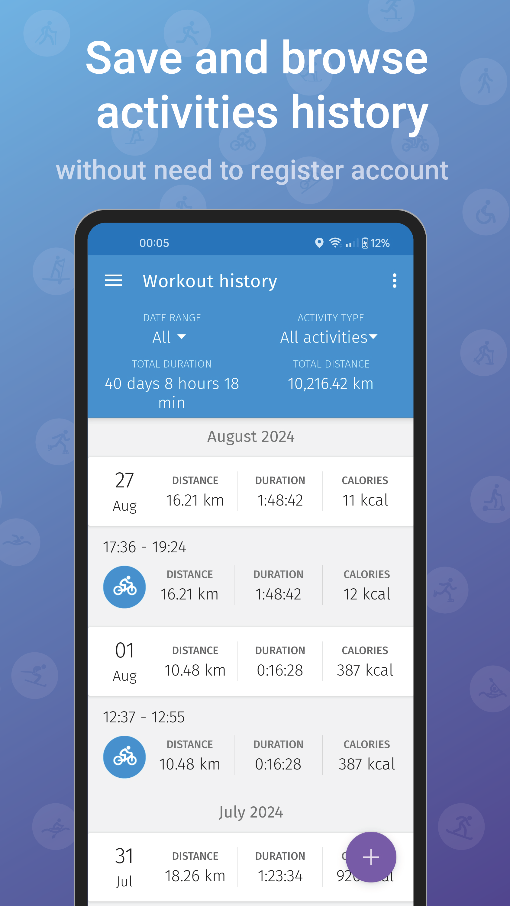اسکرین شات 2 برنامه Caynax - Running & Cycling GPS