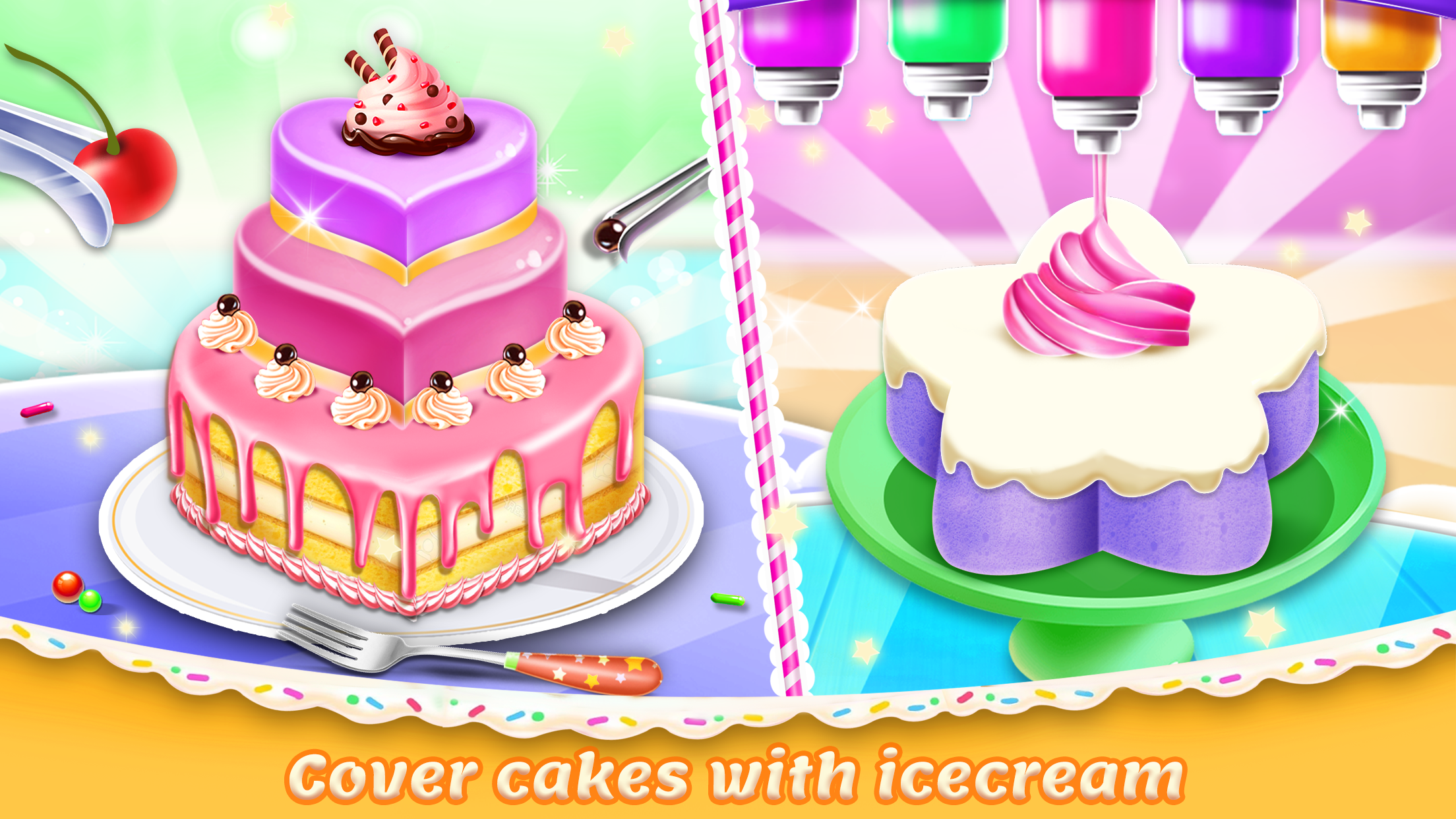 اسکرین شات 5 برنامه Ice cream Cake Maker Cake Game