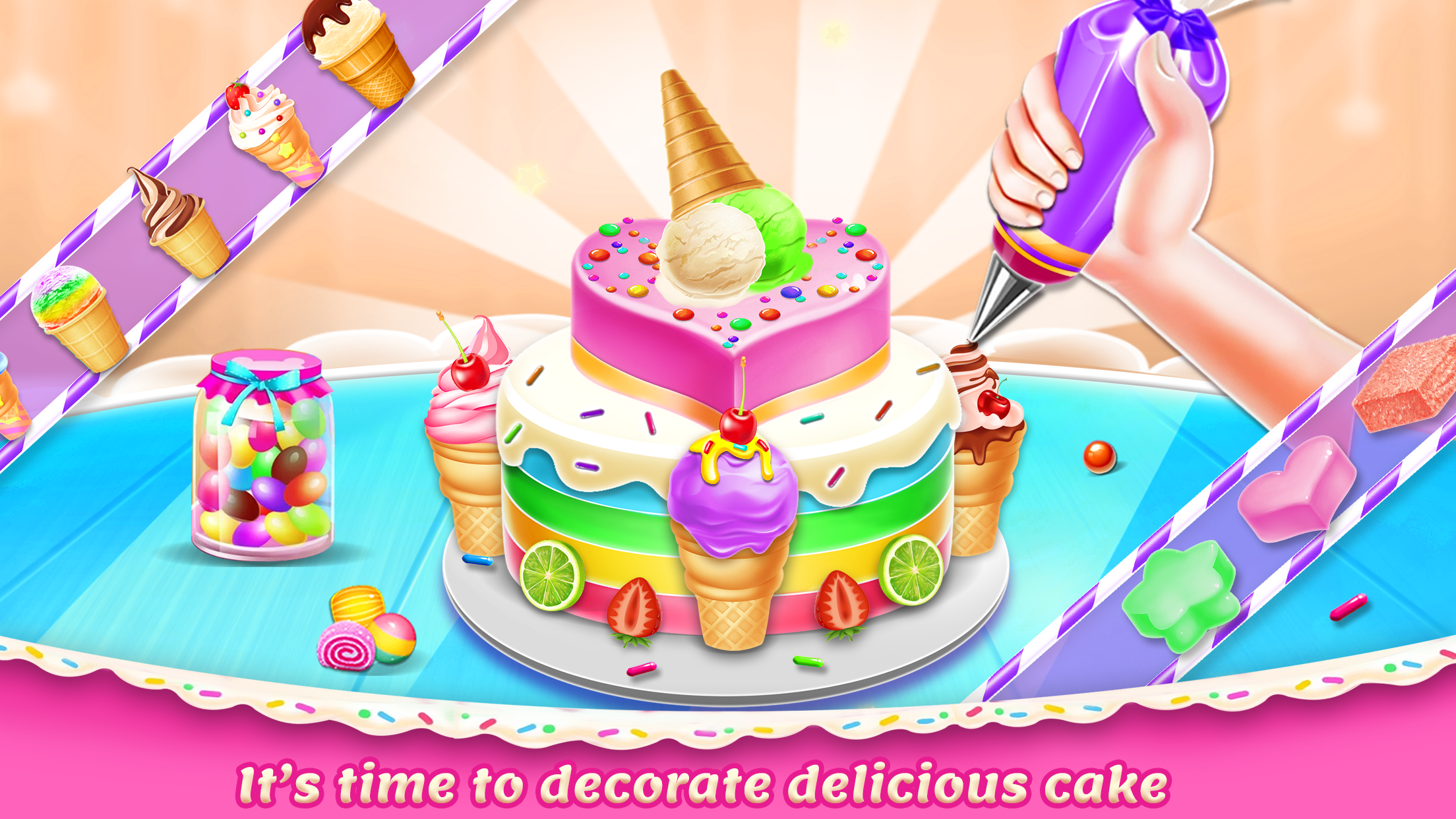 اسکرین شات 6 برنامه Ice cream Cake Maker Cake Game