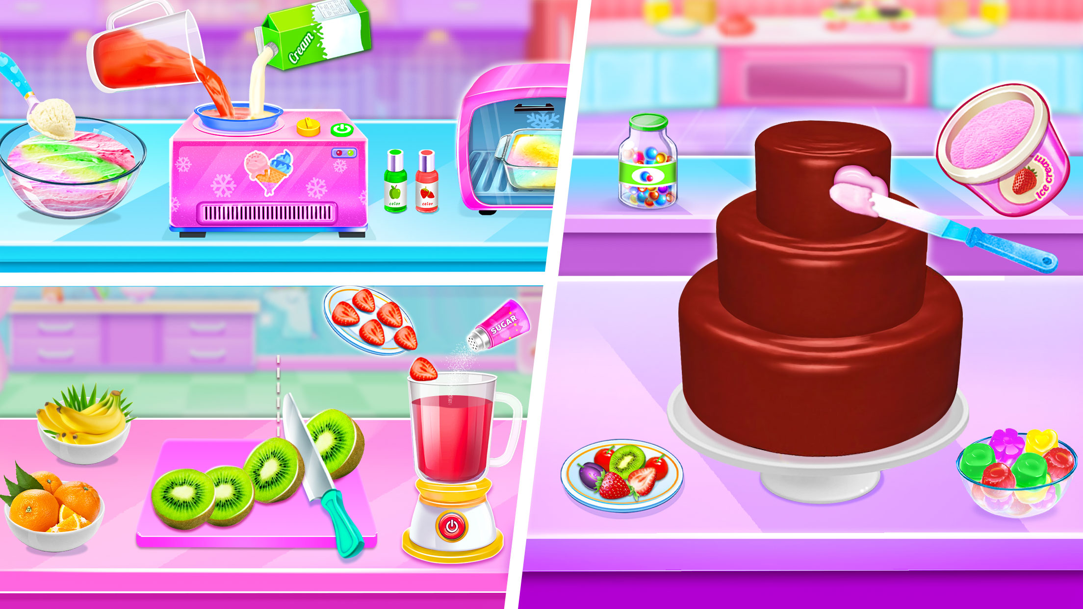 اسکرین شات 3 برنامه Ice cream Cake Maker Cake Game