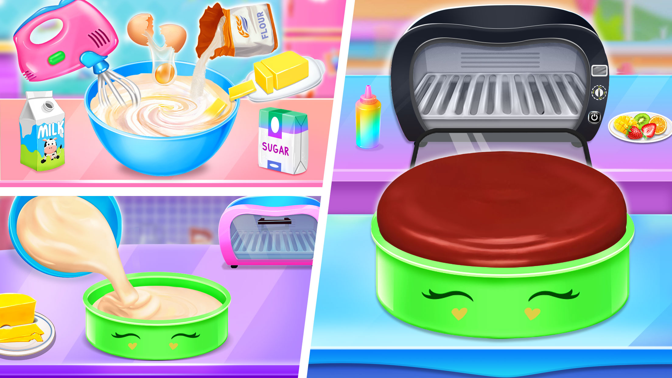 اسکرین شات 2 برنامه Ice cream Cake Maker Cake Game
