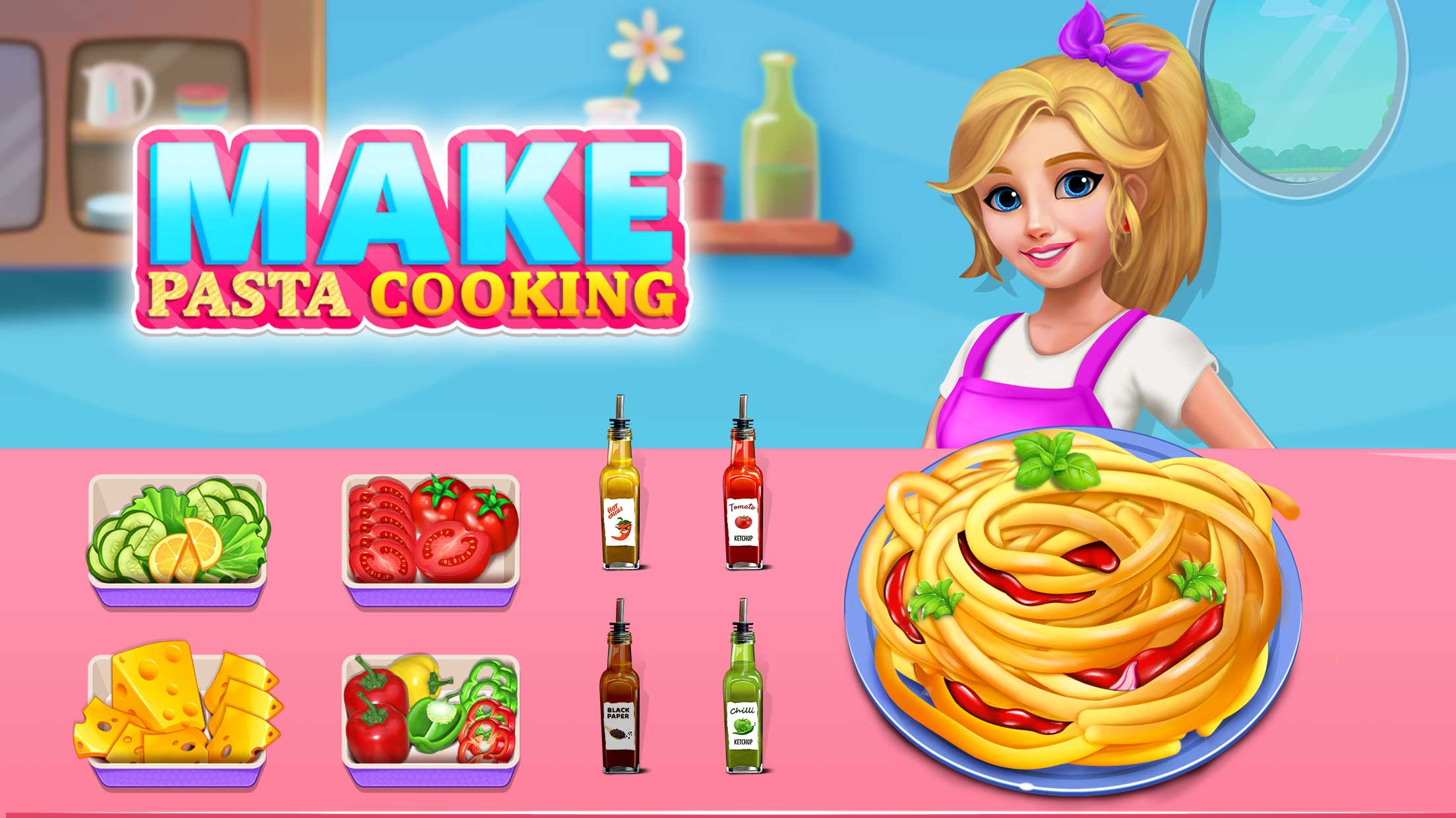 اسکرین شات 4 برنامه Make Pasta Food Kitchen Games