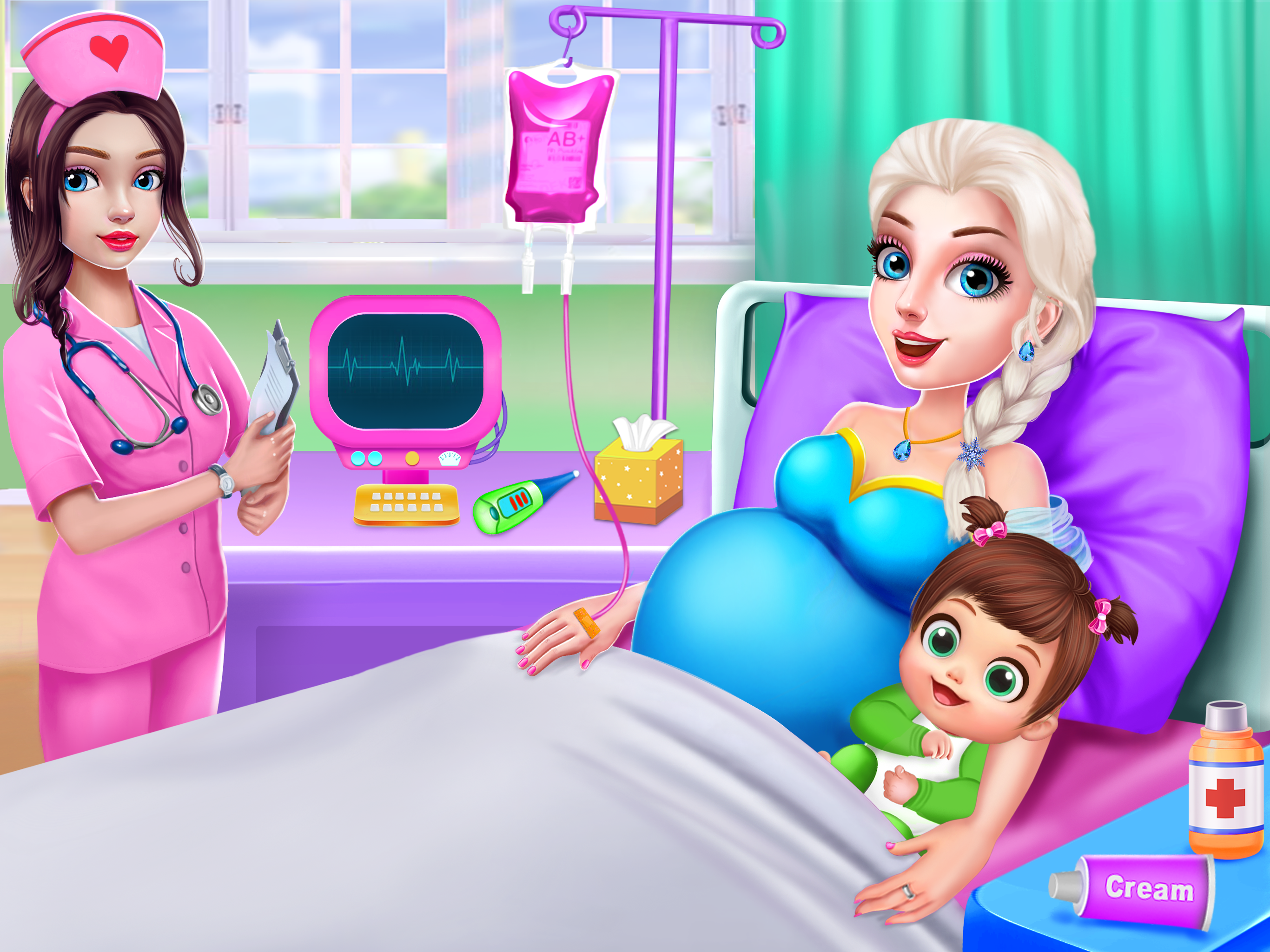 اسکرین شات 1 برنامه Ice Princess Mom and Baby Game