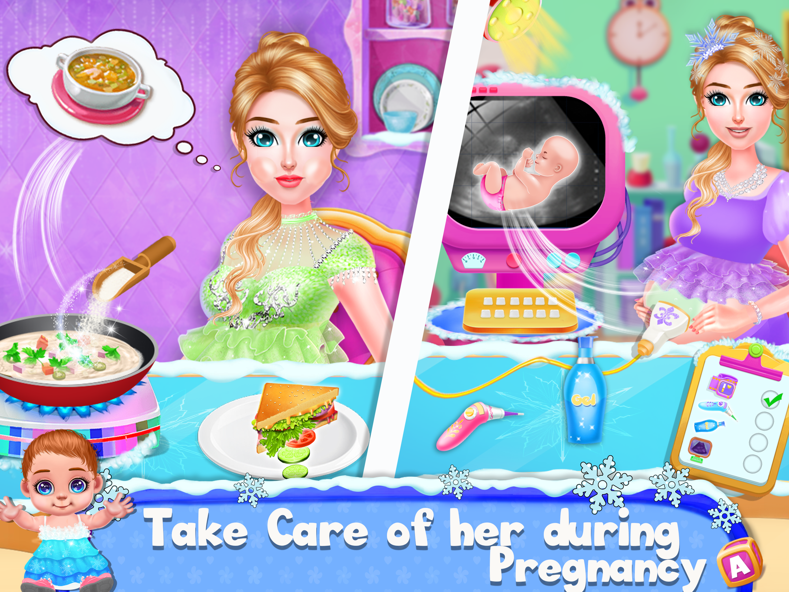 اسکرین شات 4 برنامه Ice Princess Mom and Baby Game