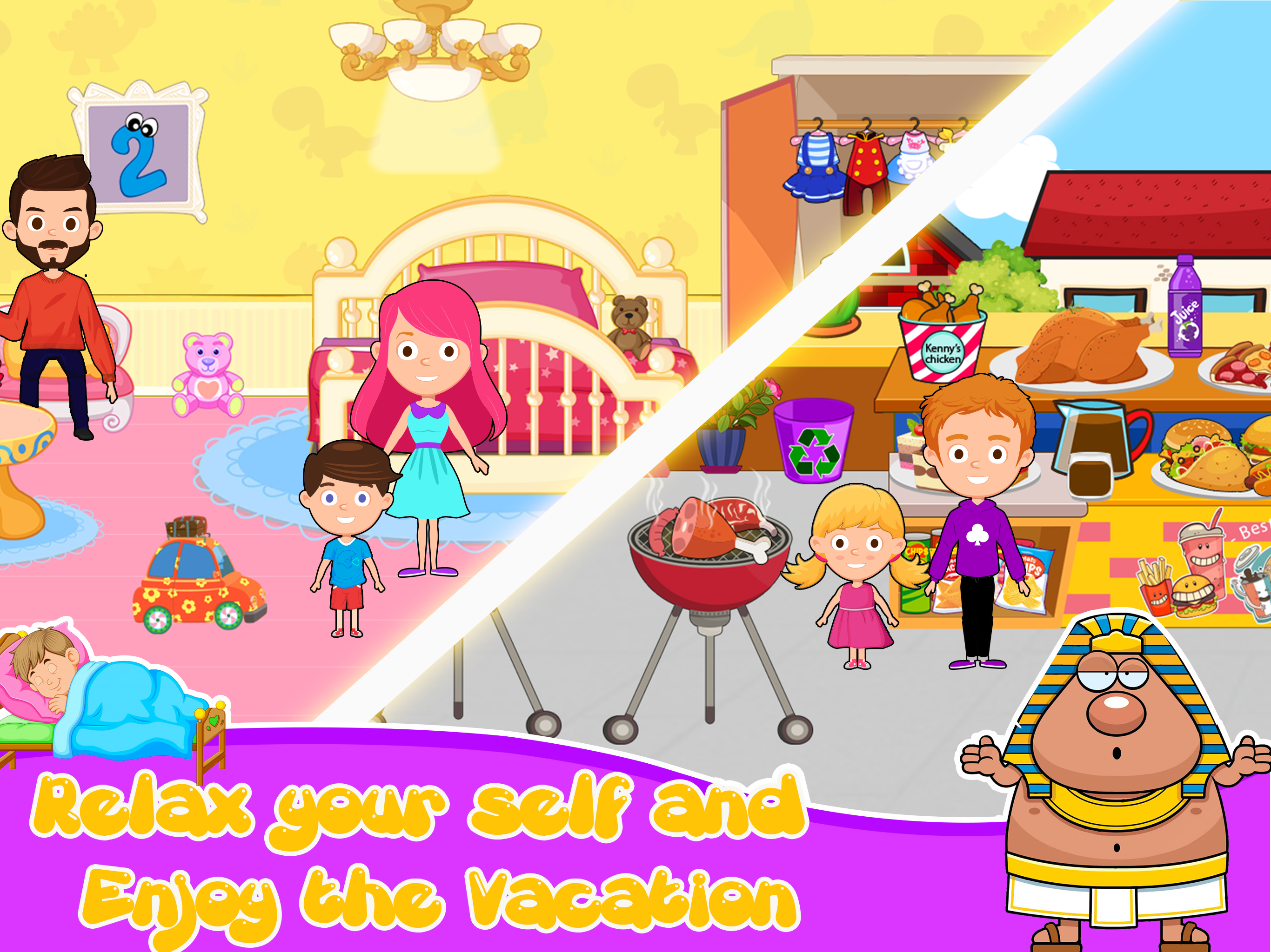 اسکرین شات 5 برنامه Toon Town: Vacation