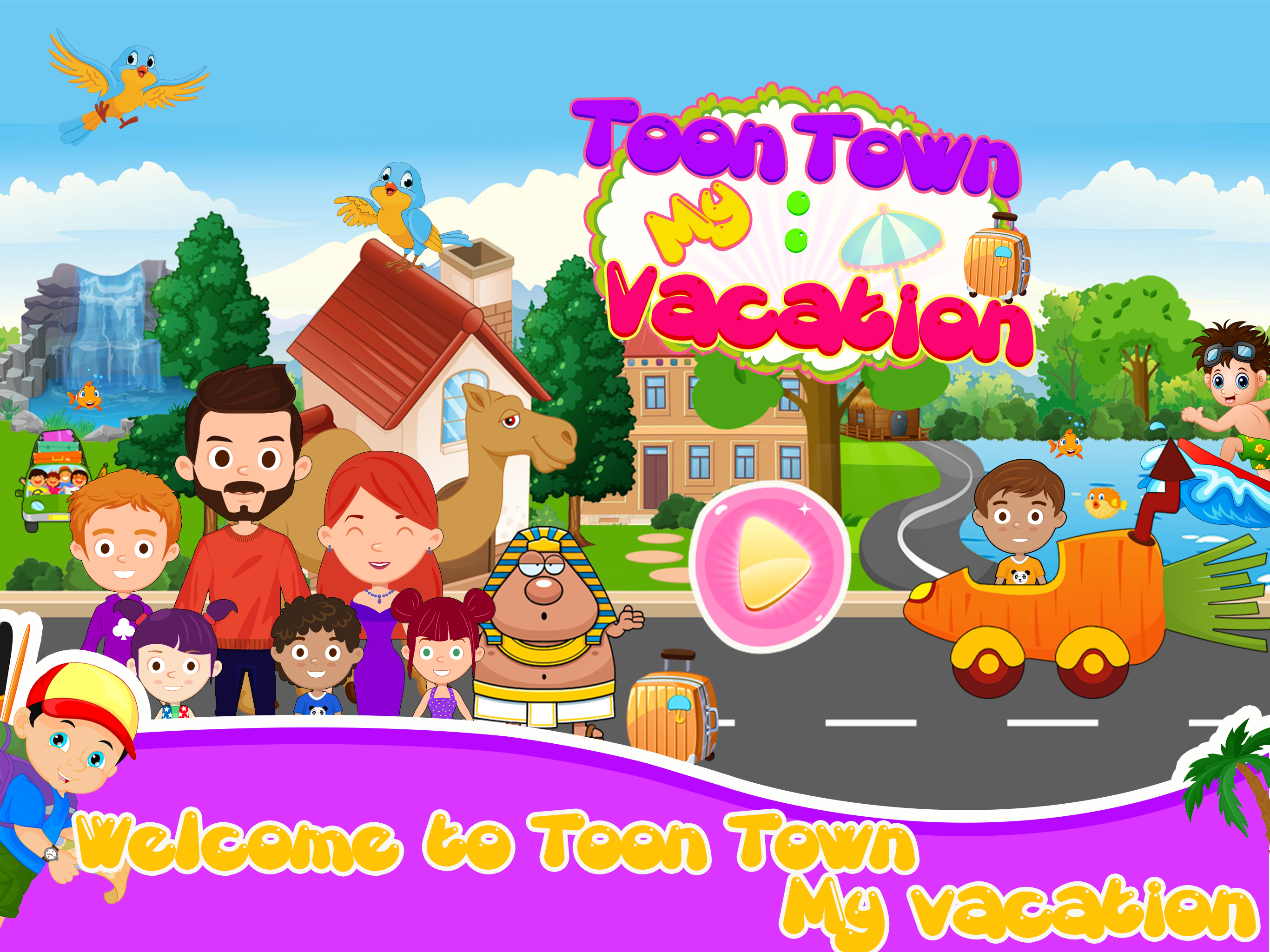 اسکرین شات 1 برنامه Toon Town: Vacation