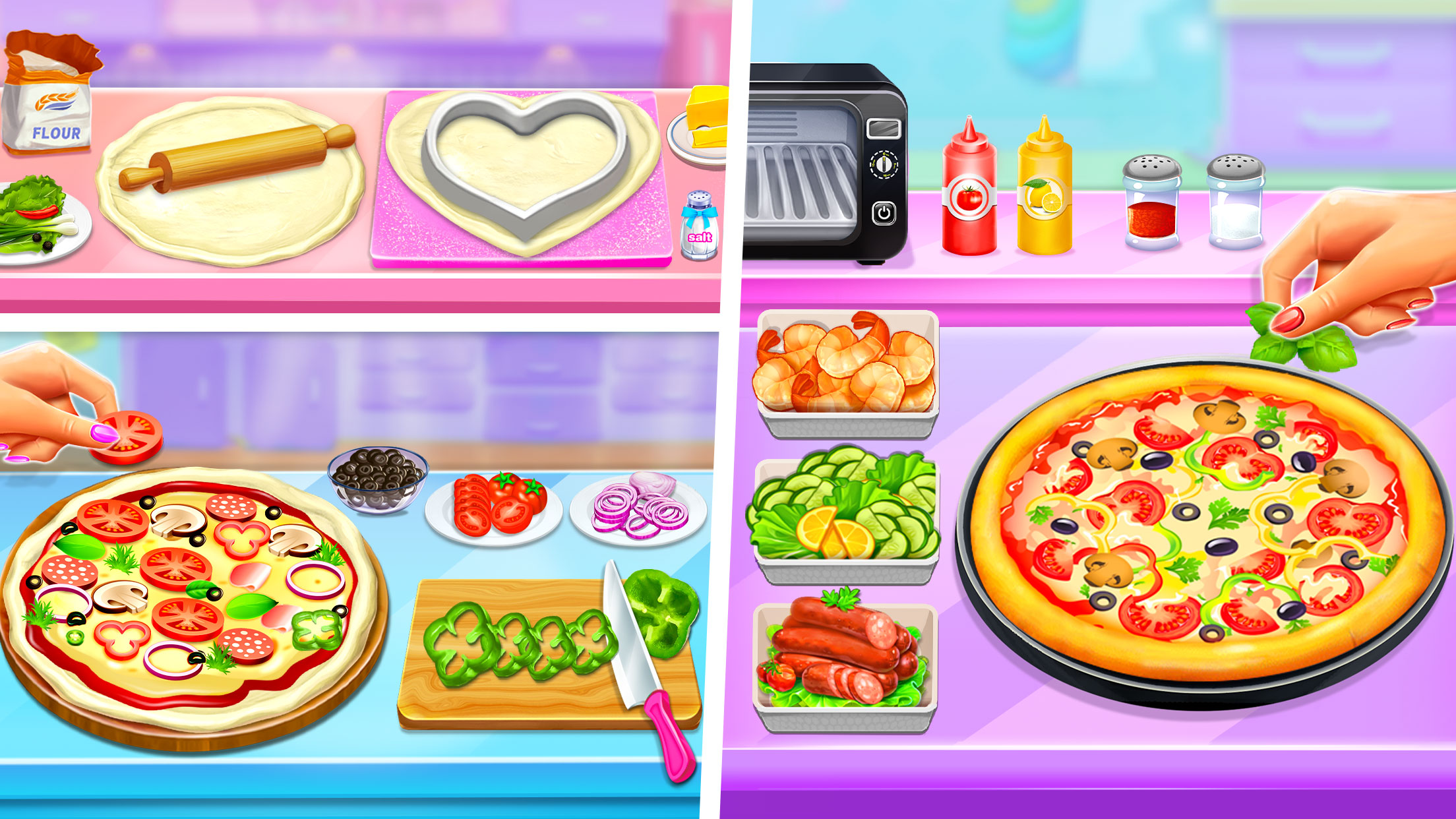 اسکرین شات 1 برنامه Pizza Maker Food Cooking Games