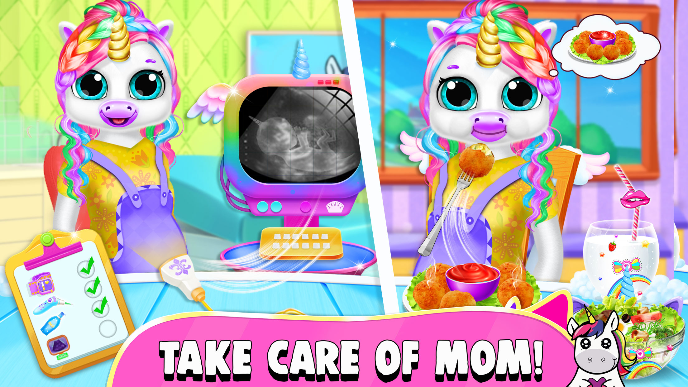 اسکرین شات 4 بازی Pregnant Mom Baby Unicorn Game