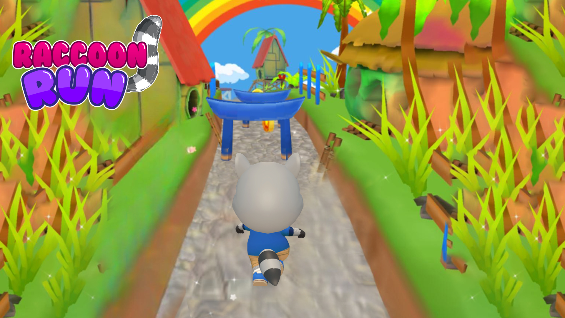 اسکرین شات 1 بازی Raccoon Fun Run: Running Games