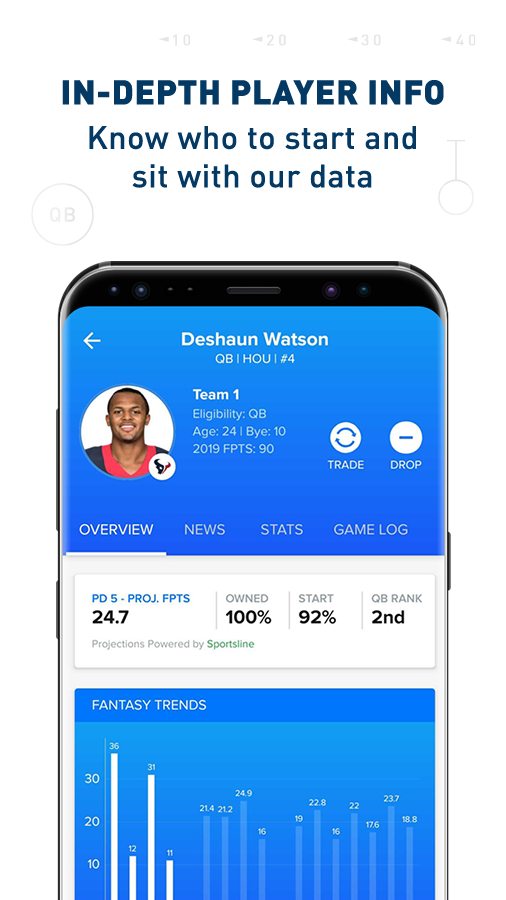 اسکرین شات 5 برنامه CBS Sports Fantasy