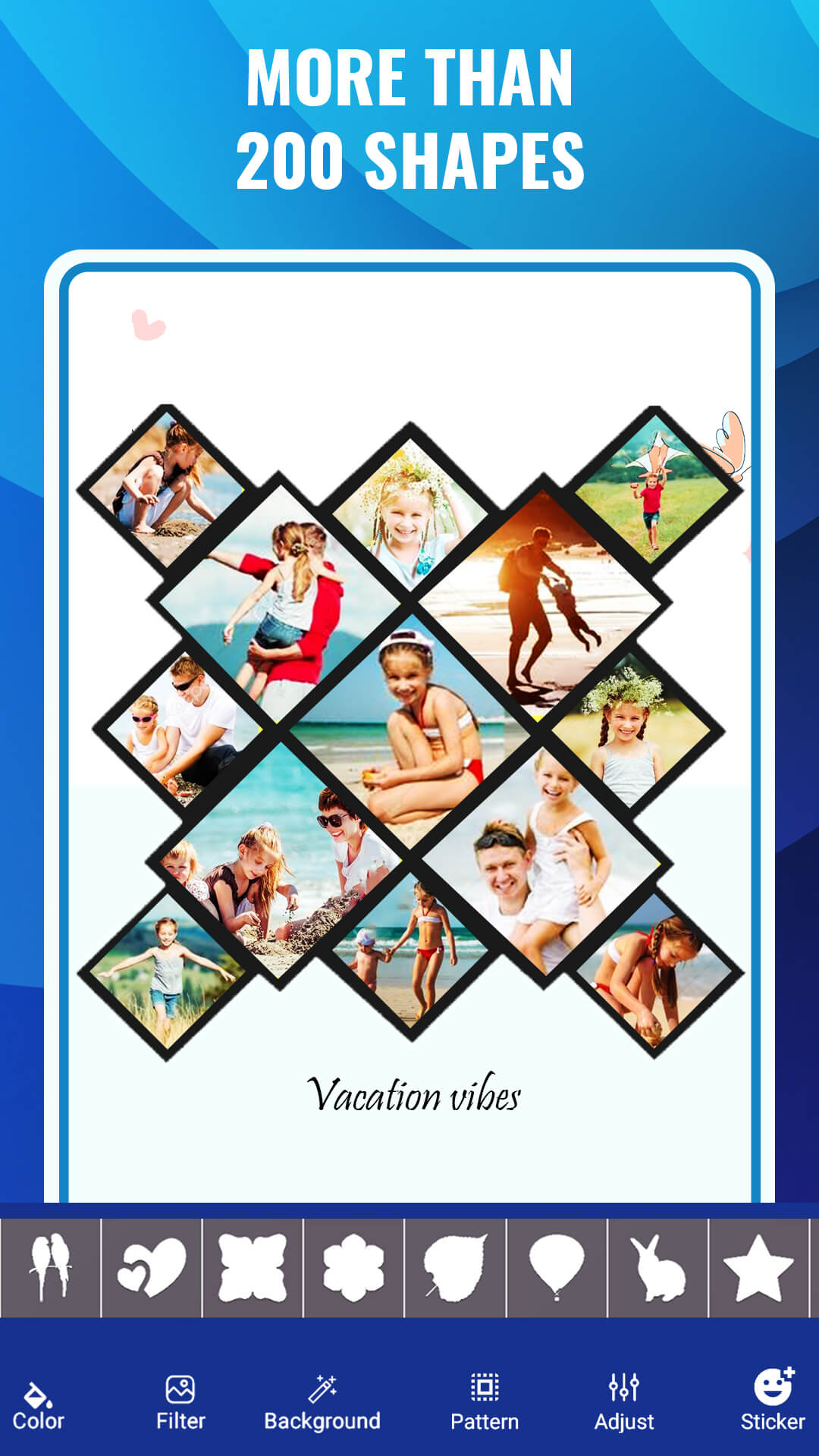 اسکرین شات 2 برنامه Shape Collage Photo Editor