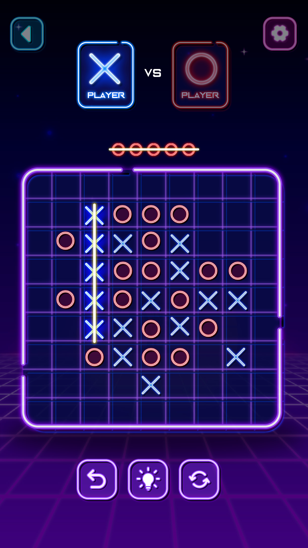 اسکرین شات 4 بازی Tic Tac Toe Glow: 2 Player XO