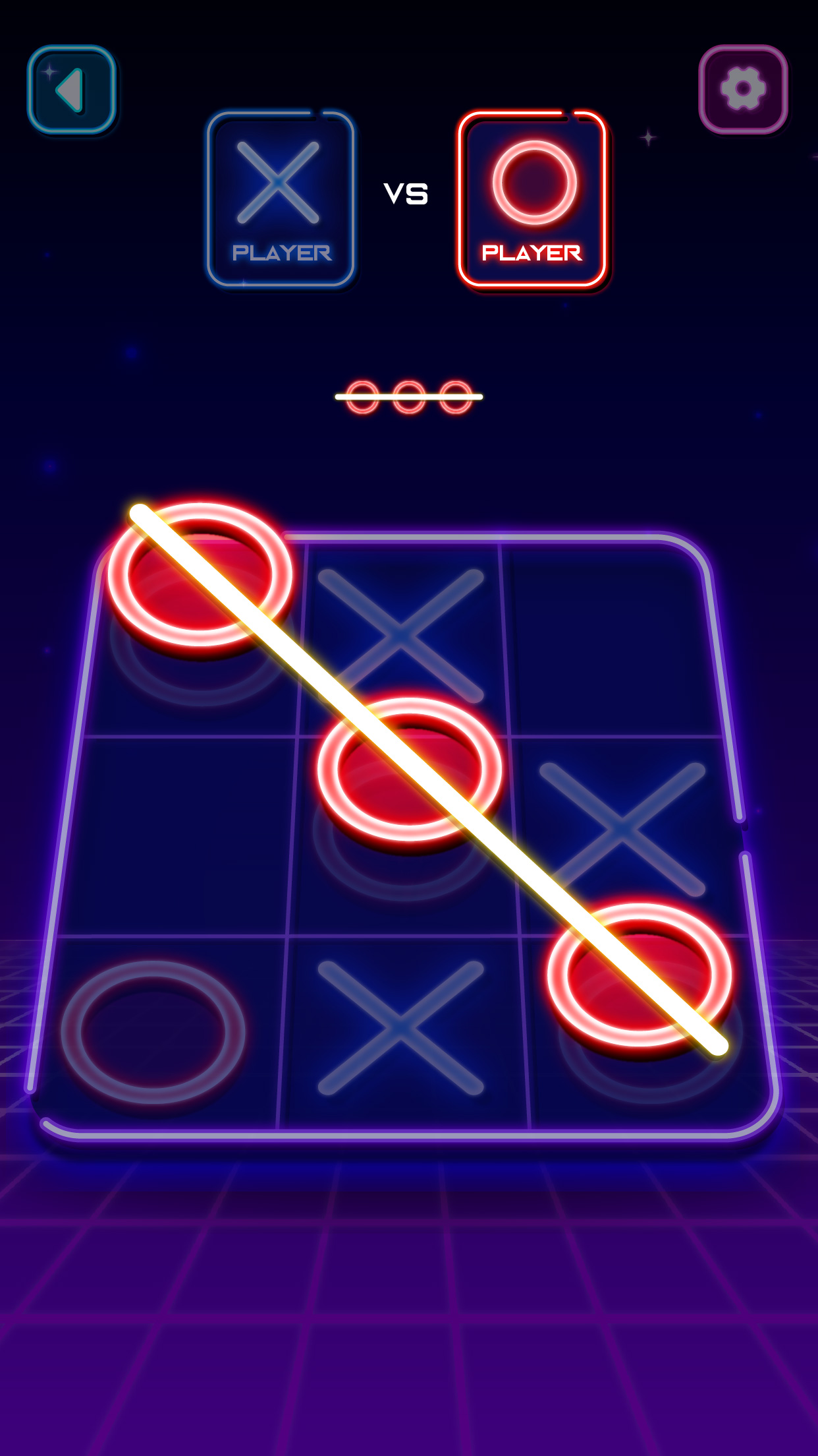 اسکرین شات 1 بازی Tic Tac Toe Glow: 2 Player XO