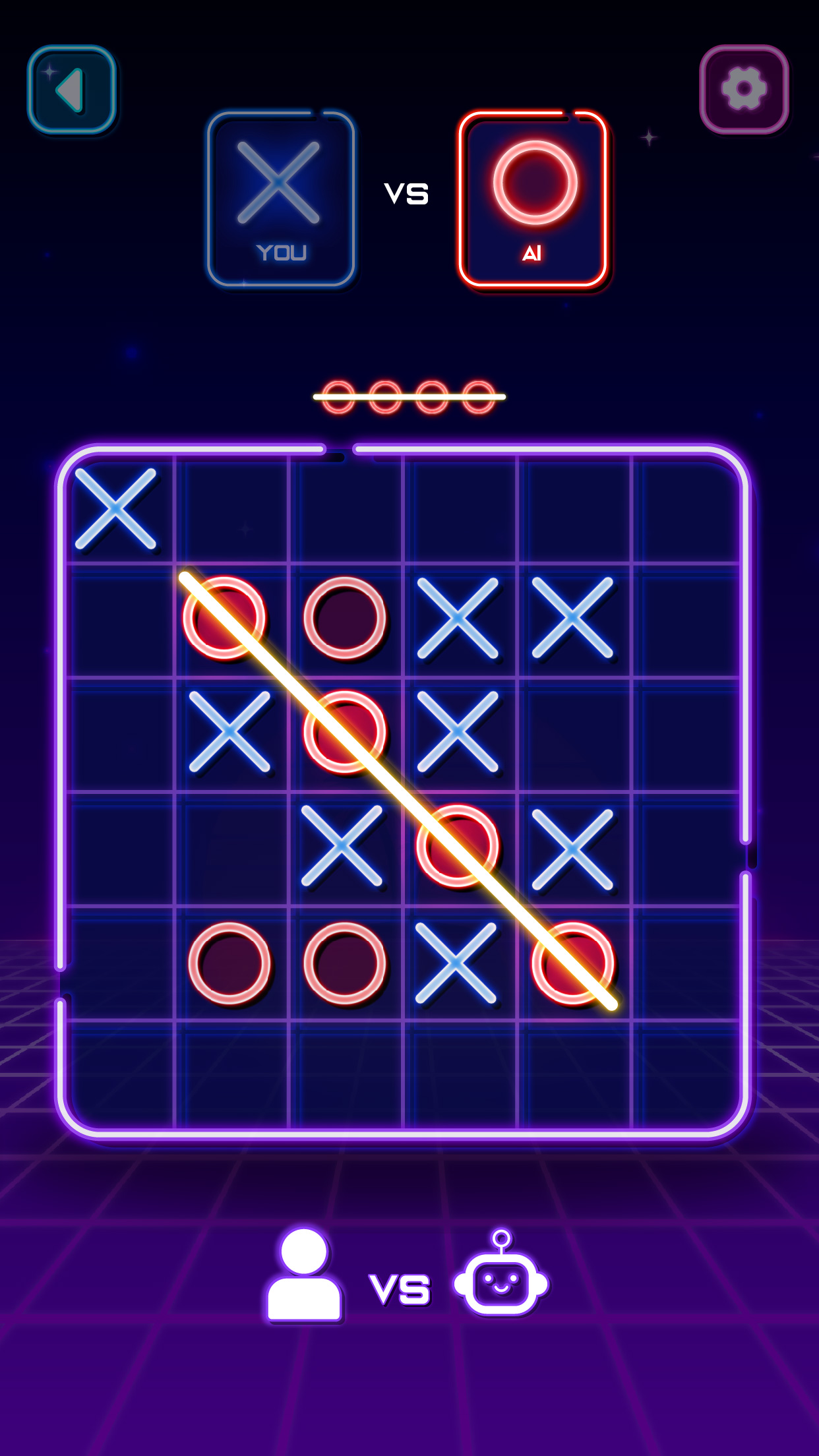 اسکرین شات 3 بازی Tic Tac Toe Glow: 2 Player XO