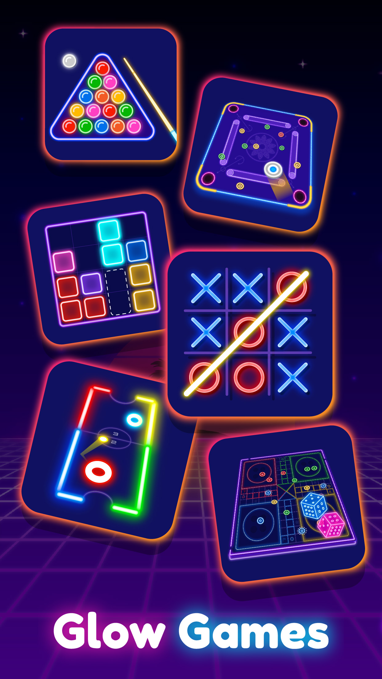 اسکرین شات 5 بازی Tic Tac Toe Glow: 2 Player XO