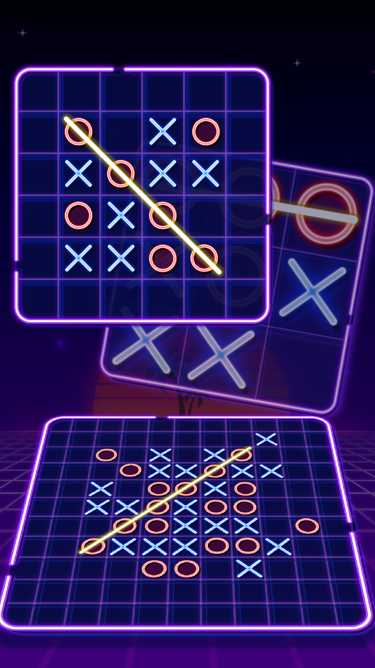اسکرین شات 6 بازی Tic Tac Toe Glow: 2 Player XO