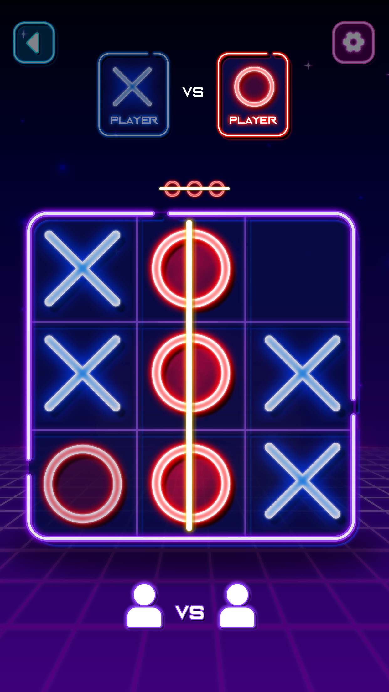 اسکرین شات 2 بازی Tic Tac Toe Glow: 2 Player XO