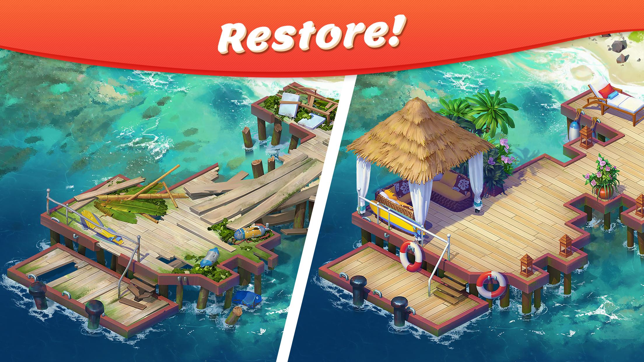 اسکرین شات 1 بازی Tropical Forest: Match 3 Story