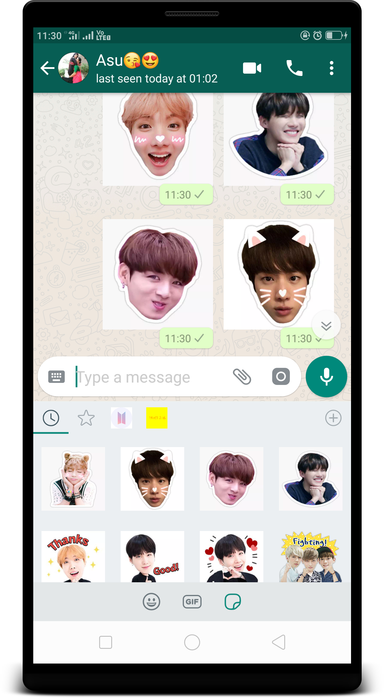 اسکرین شات 5 برنامه BTS Stickers for Whatsapp