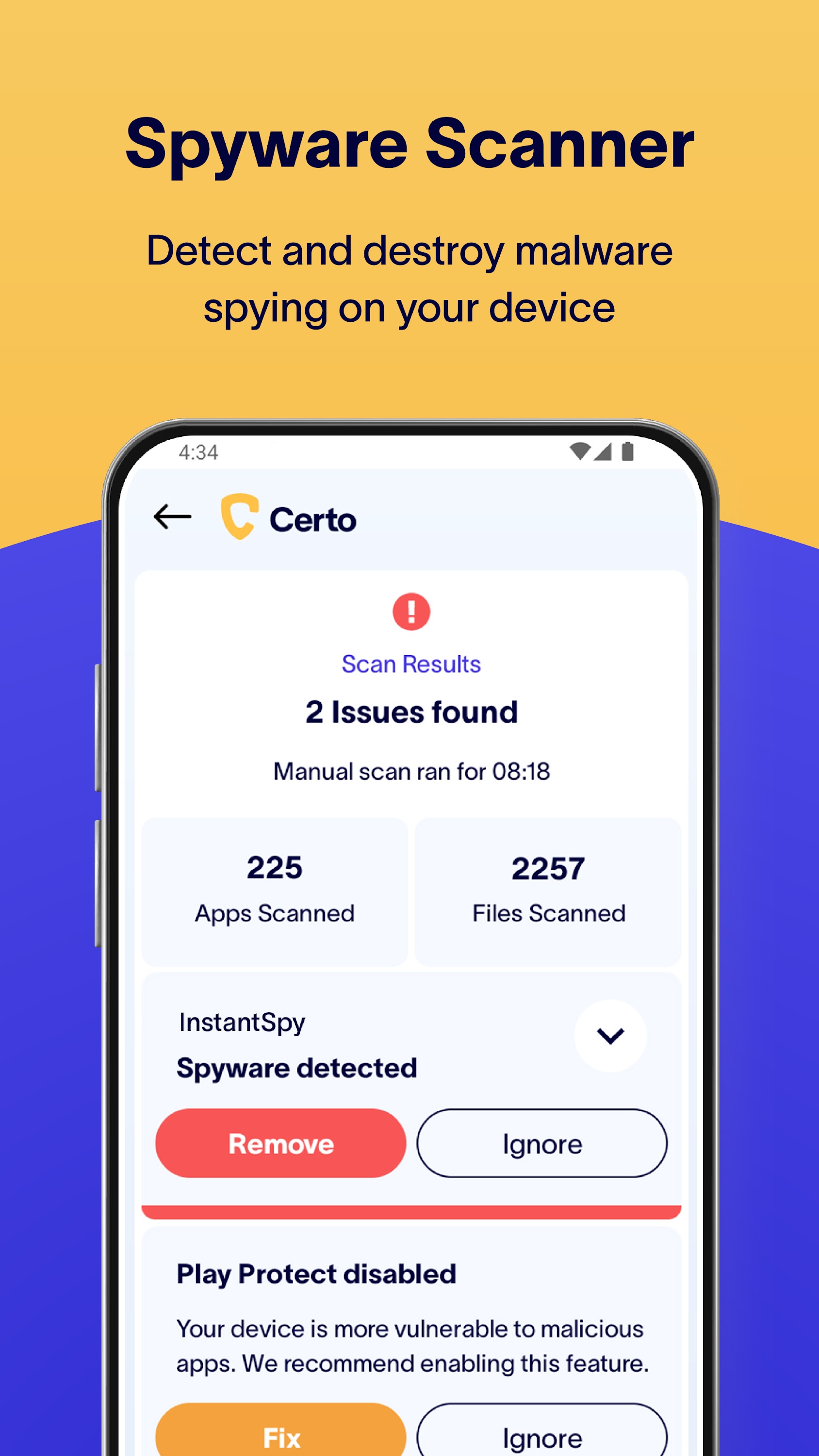 اسکرین شات 3 برنامه Certo: Anti Spyware & VPN