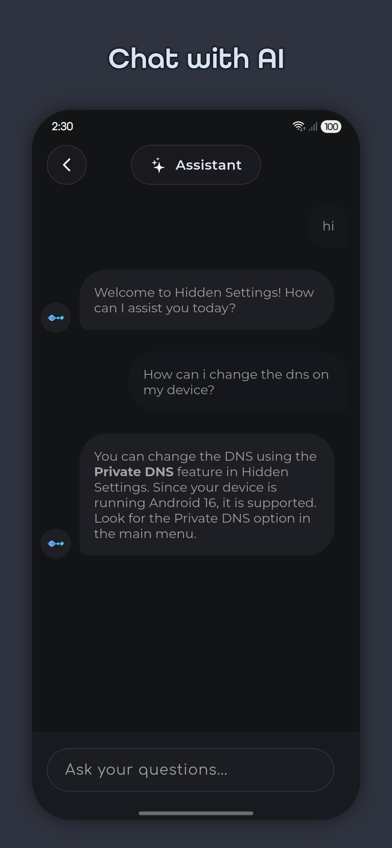 اسکرین شات 7 برنامه Hidden Settings