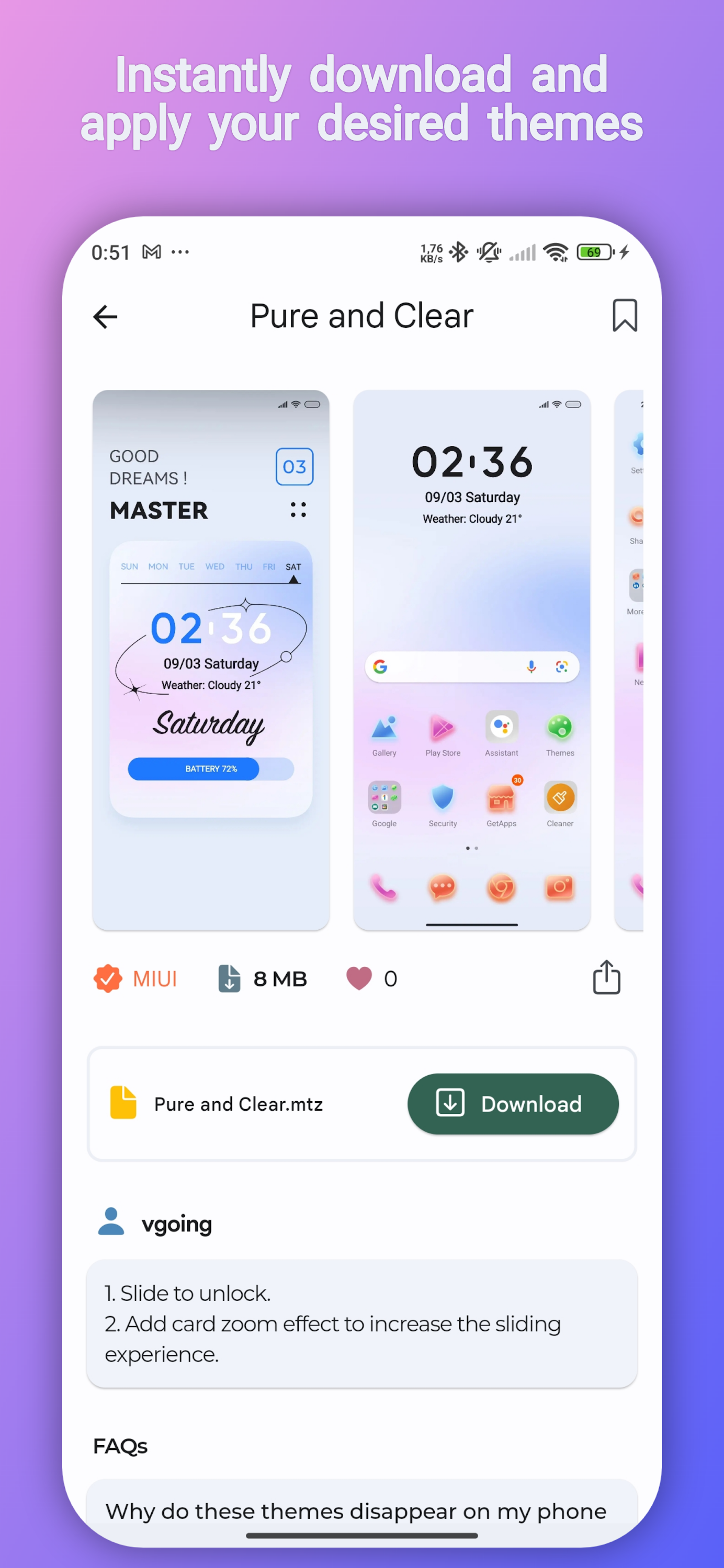 اسکرین شات 2 برنامه Themes For MIUI - HyperOS