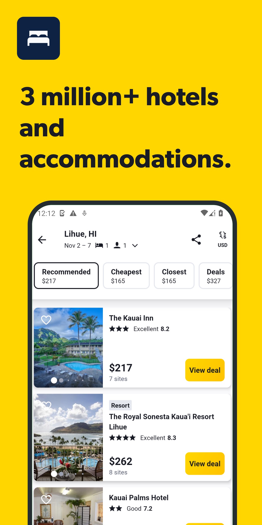 اسکرین شات 3 برنامه Cheapflights: Flights & Hotels