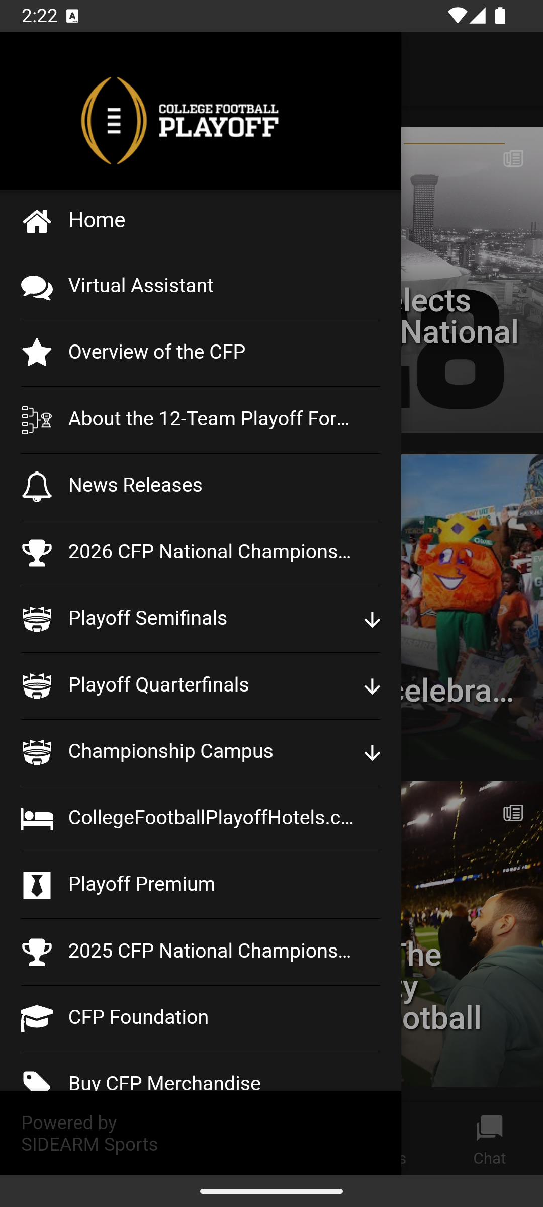 اسکرین شات 2 برنامه College Football Playoff