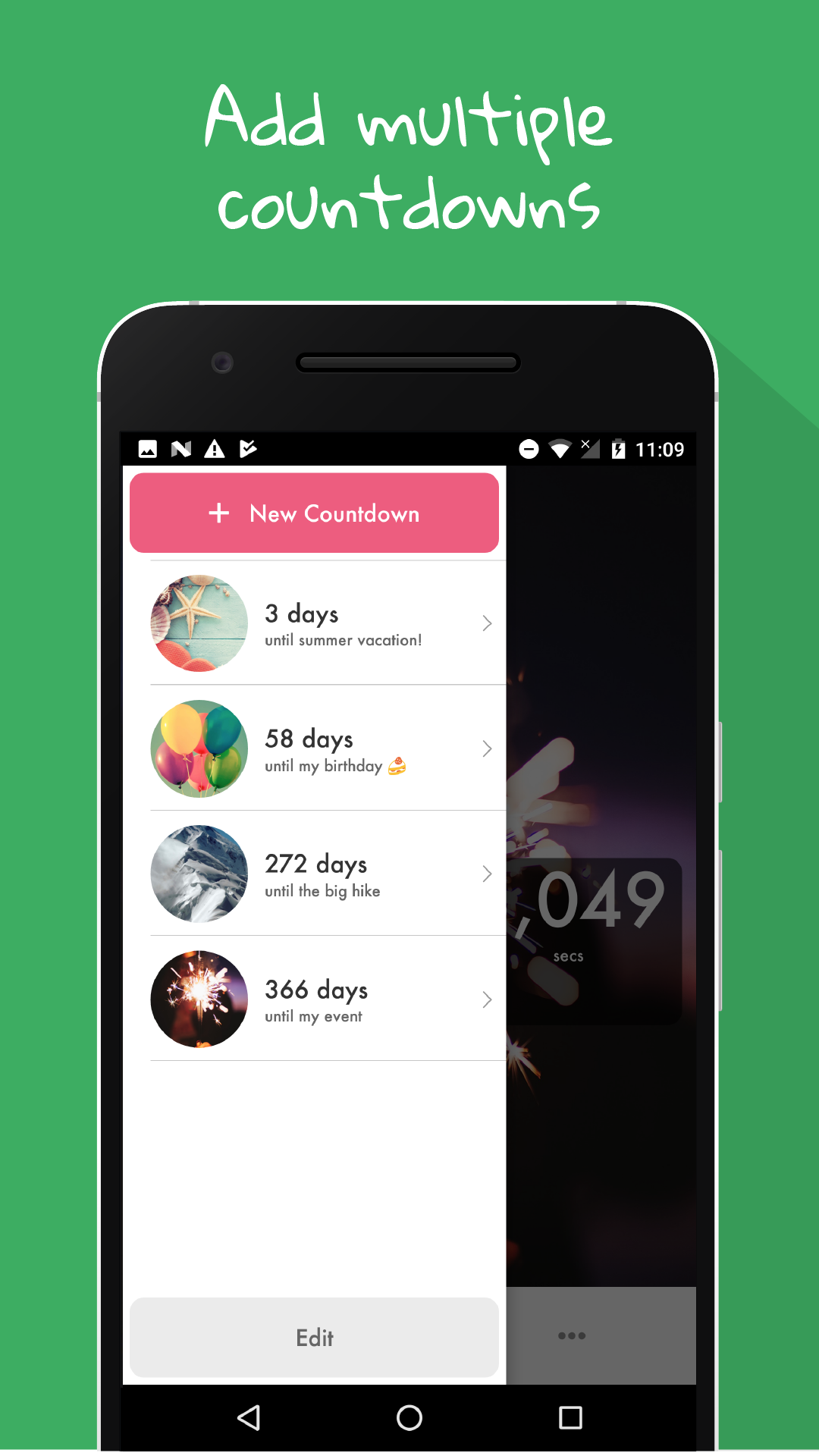 اسکرین شات 8 برنامه Countdown Widget