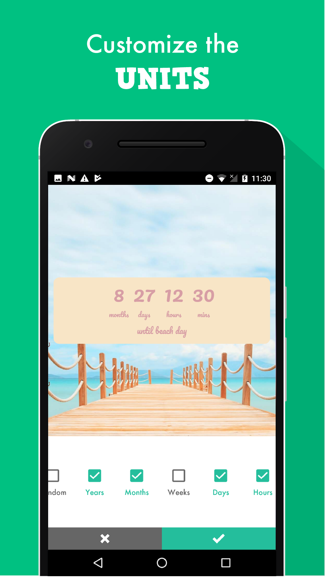 اسکرین شات 7 برنامه Countdown Widget