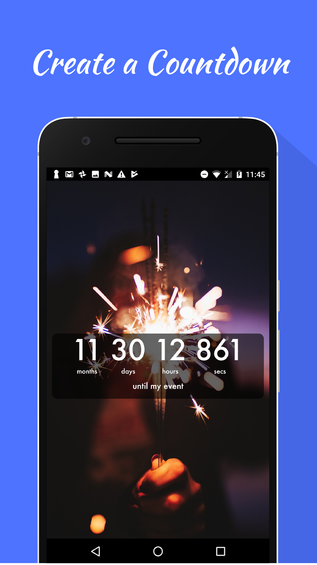 اسکرین شات 1 برنامه Countdown Widget